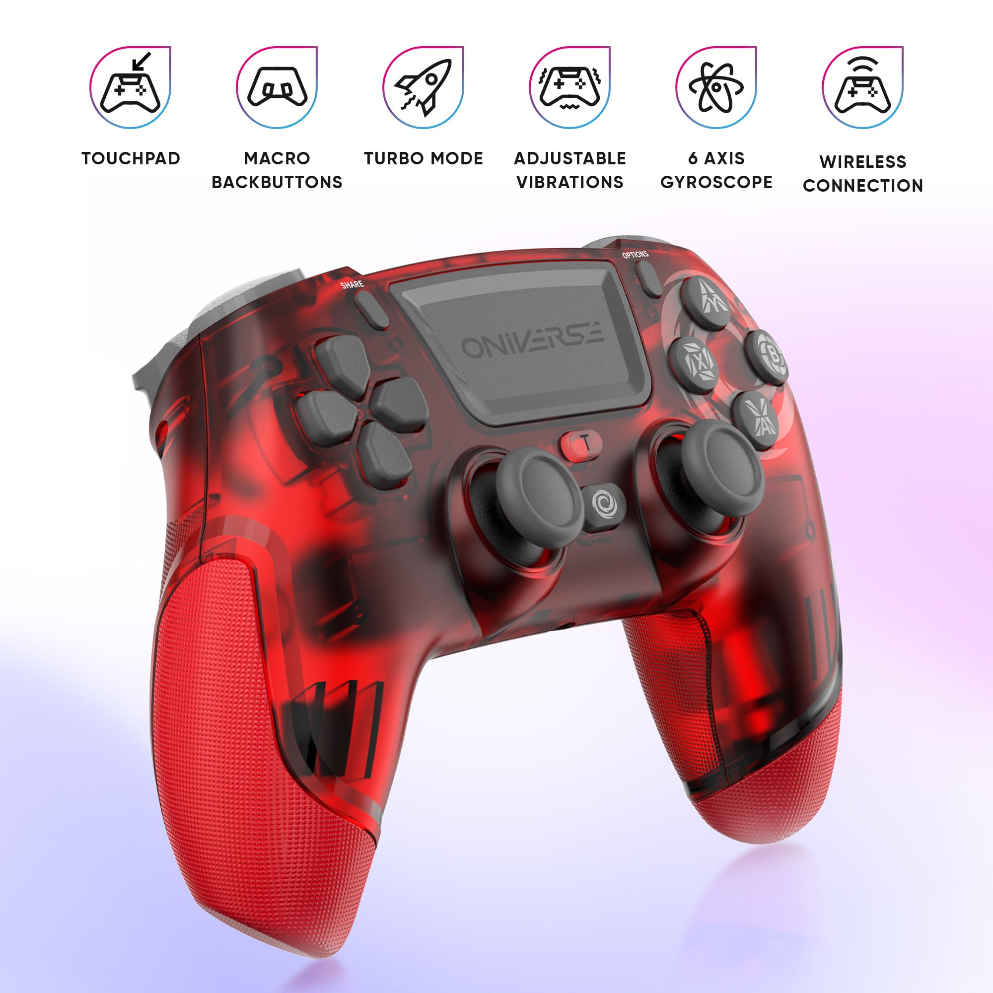 Oniverse Revolt Controller Wireless Mars Red PS4 PC