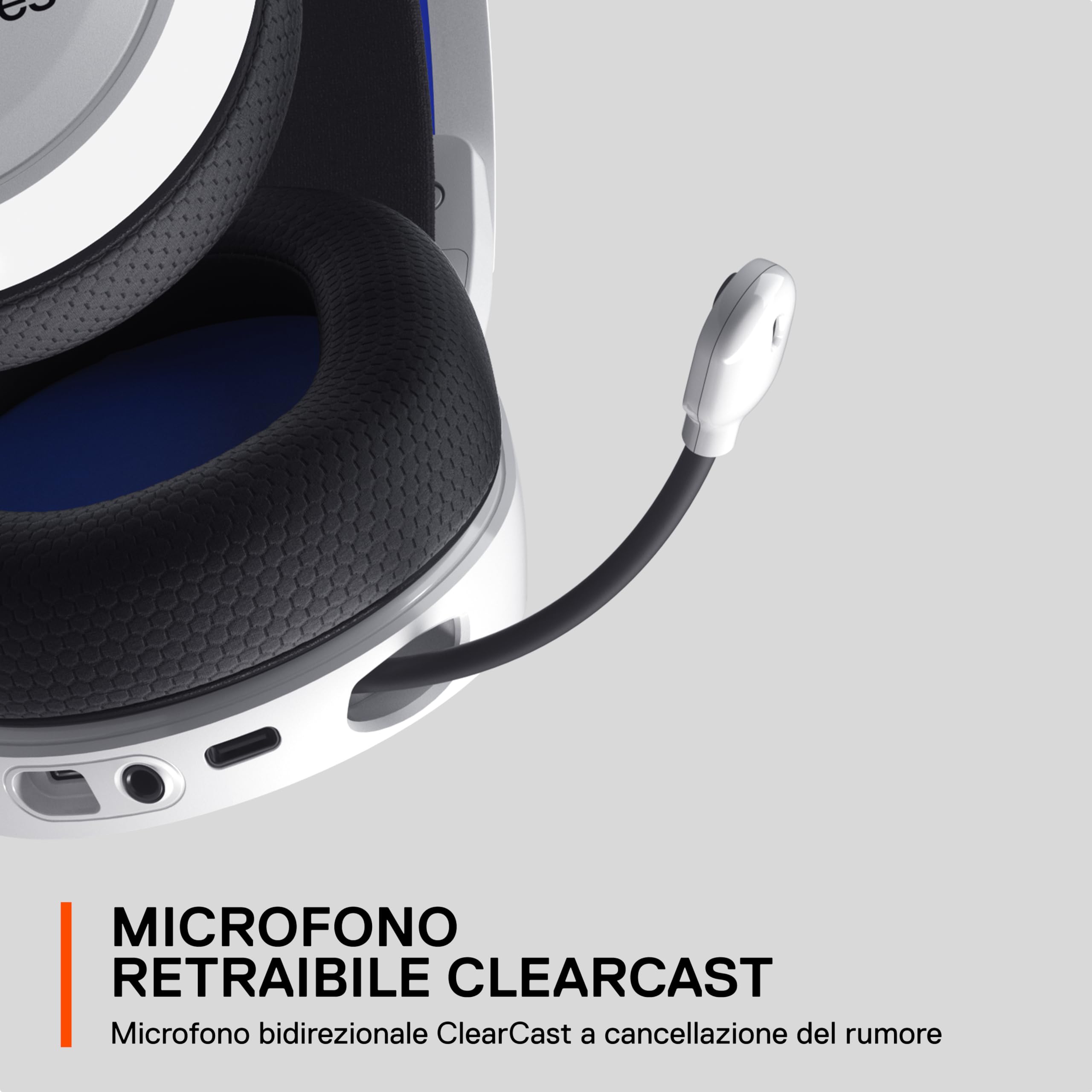 SteelSeries Arctis 7P+ cuffie gaming wireless bianche 30h