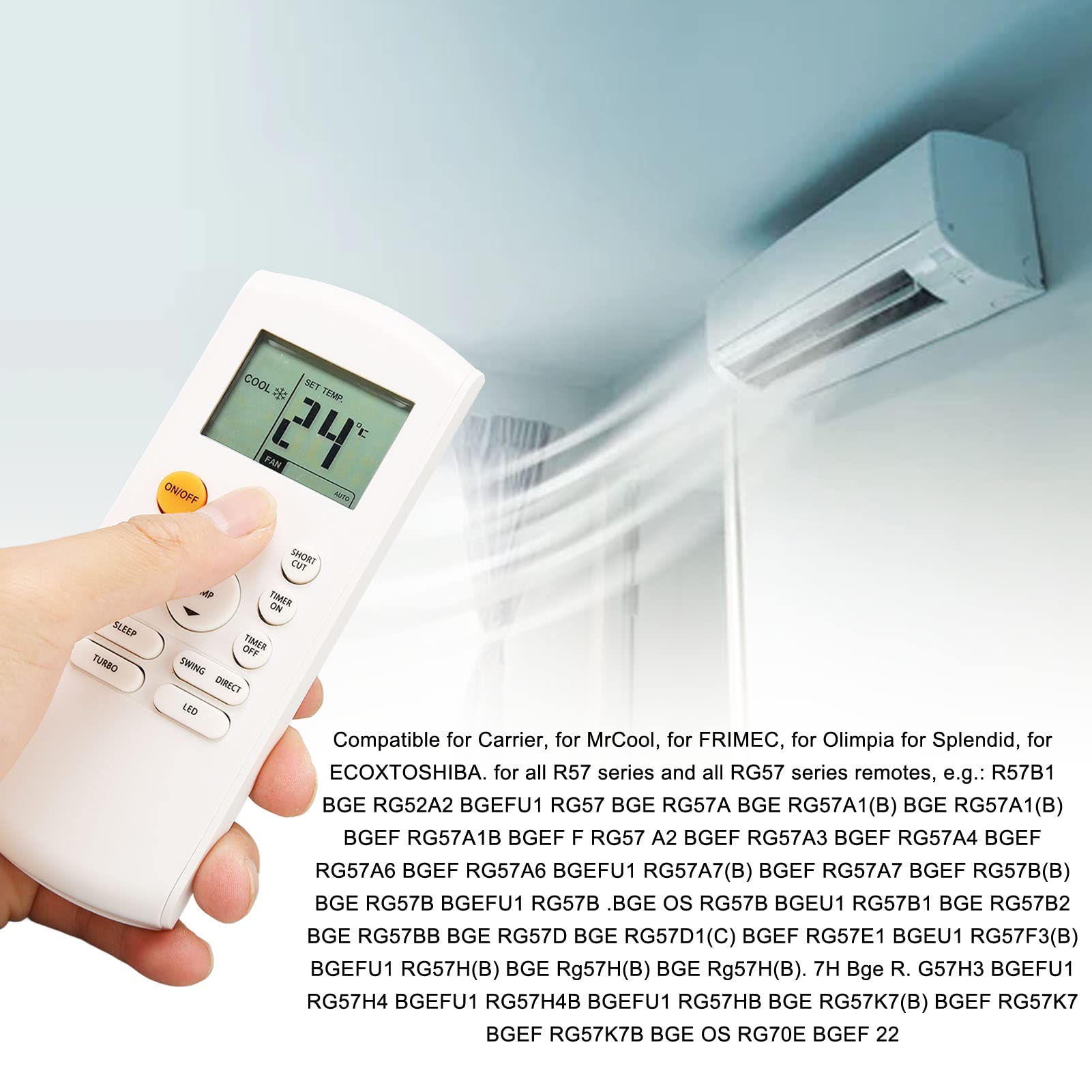 Gowenic RG57B telecomando climatizzatore universale ABS