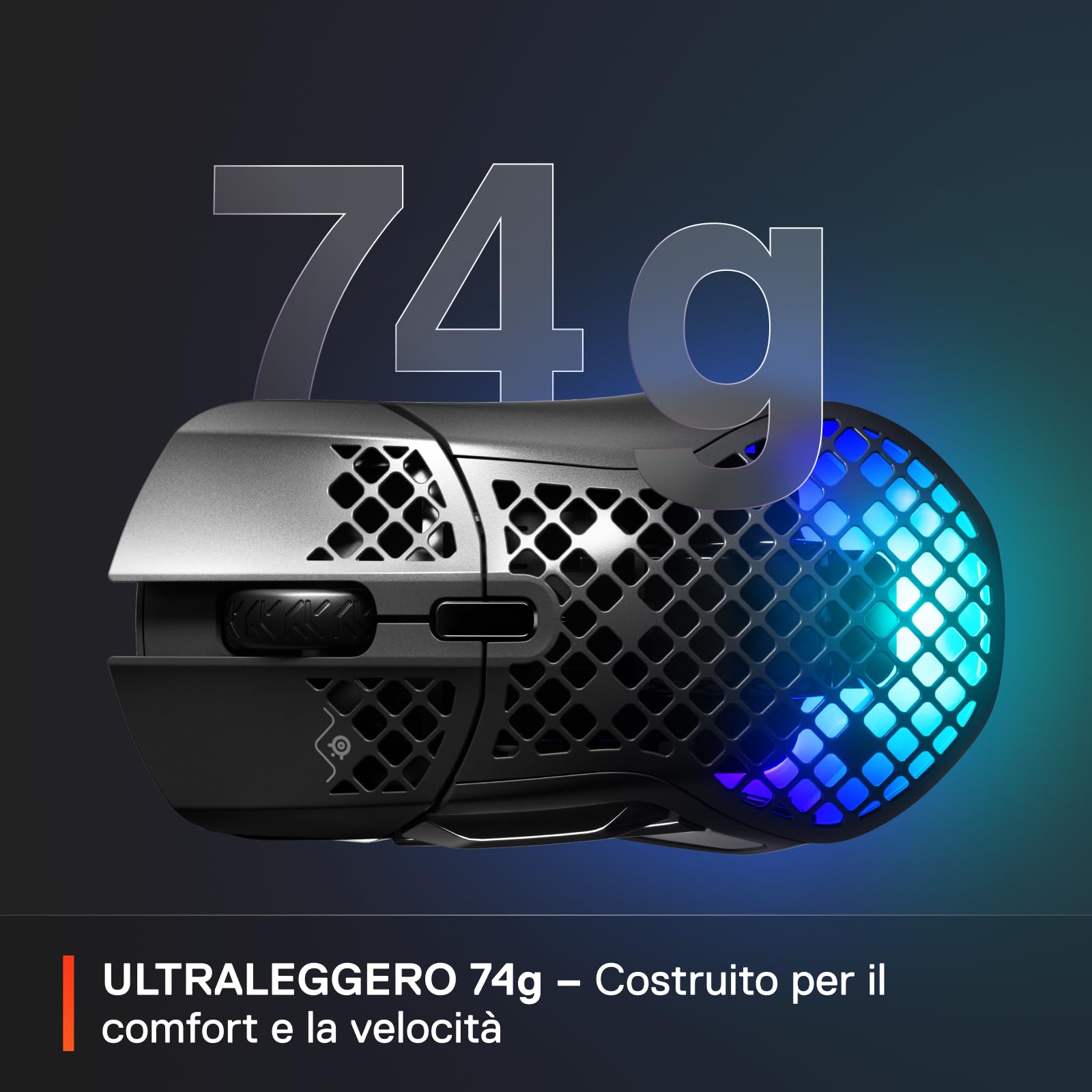 SteelSeries Aerox 5 Wireless mouse gaming 74g IP54 senza fili