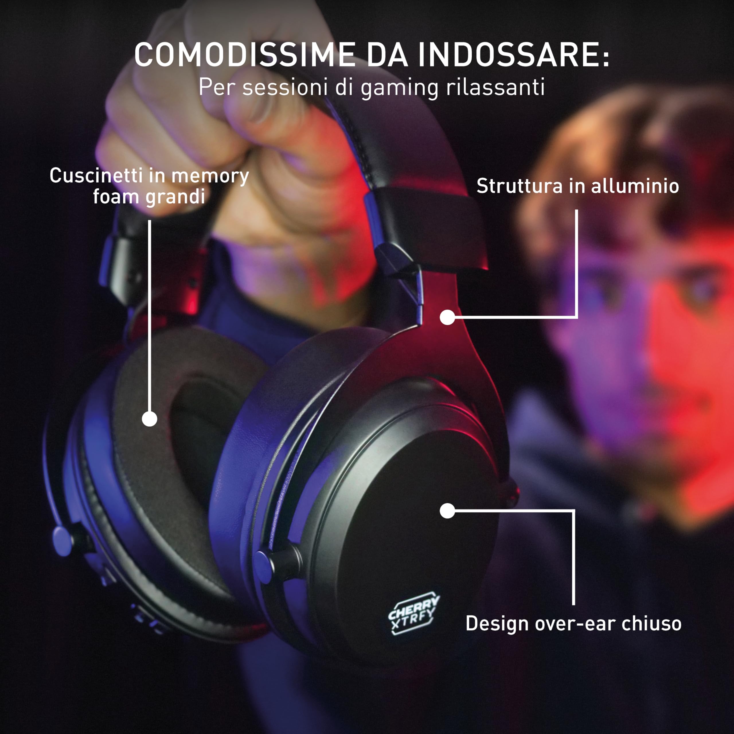 Xtrfy H3 Wireless Cuffie Gaming Nere Bluetooth 100 Ore