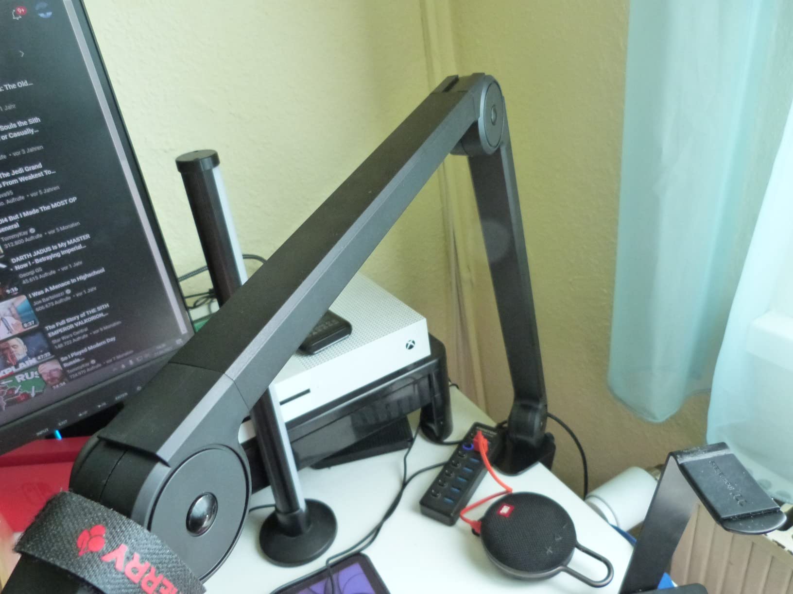 Cherry MA 6.0 UNI USB Braccio Microfono Nero con Hub