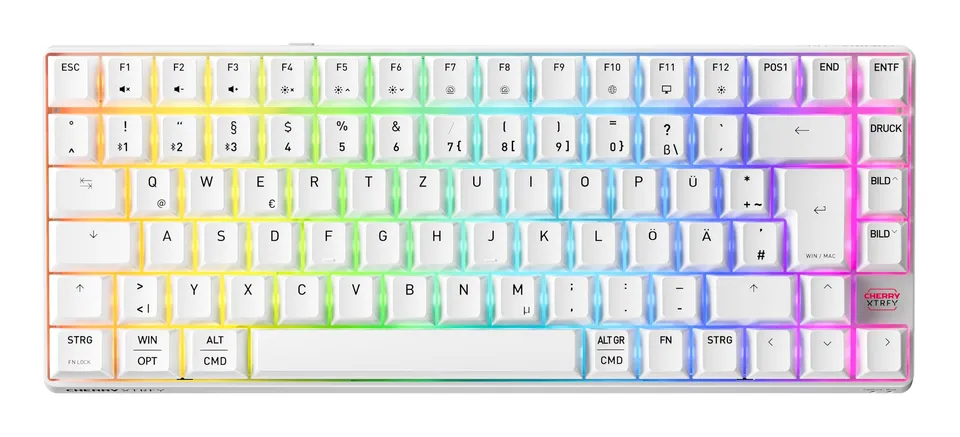 CHERRY XTRFY K33 Tastiera Compact QWERTZ RGB Bianca