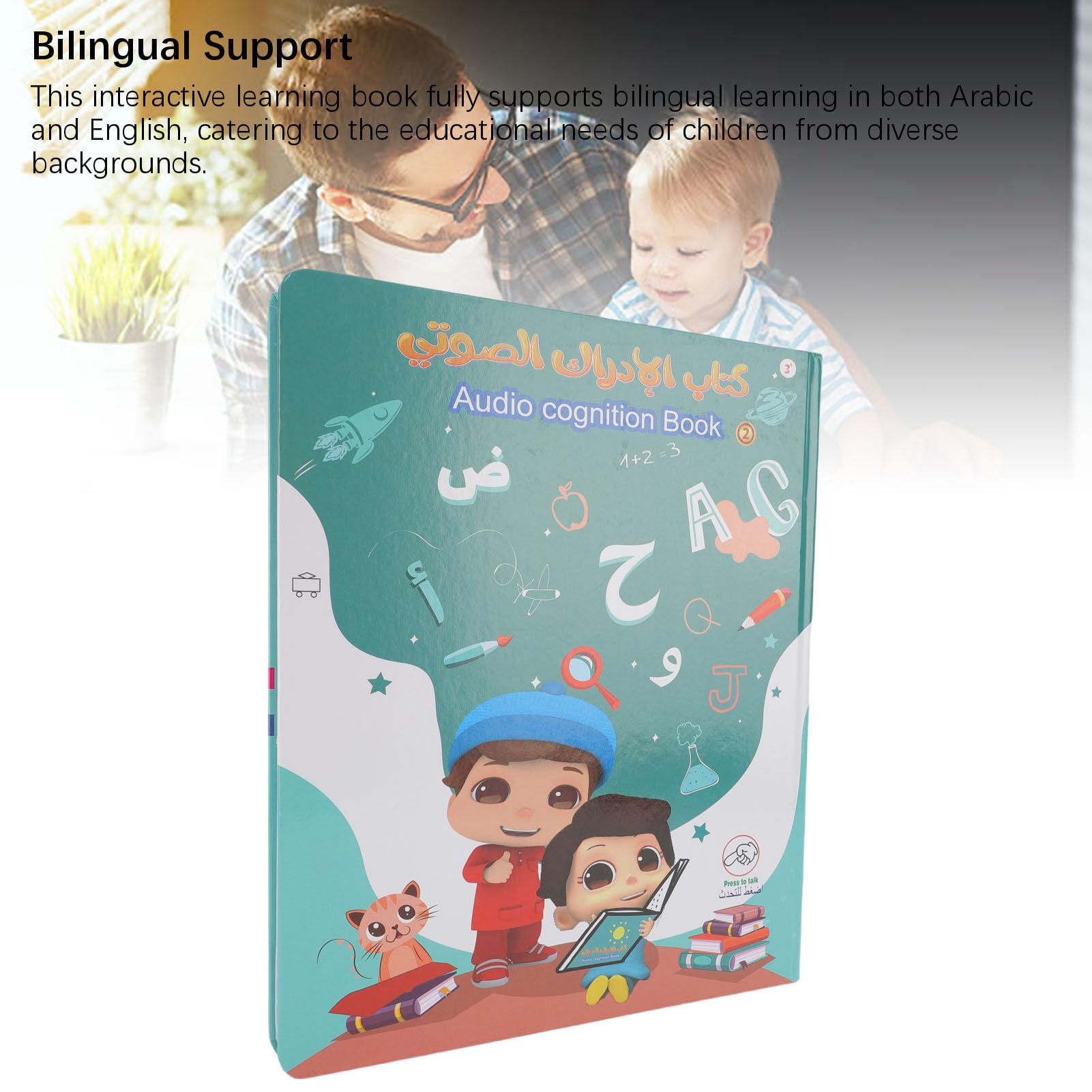 Gowenic Libro Sonoro Bilingue arabo inglese educativo ricaricabile