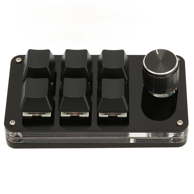 GOWENIC Tastiera Macro 6 Tasti Meccanica con Manopola