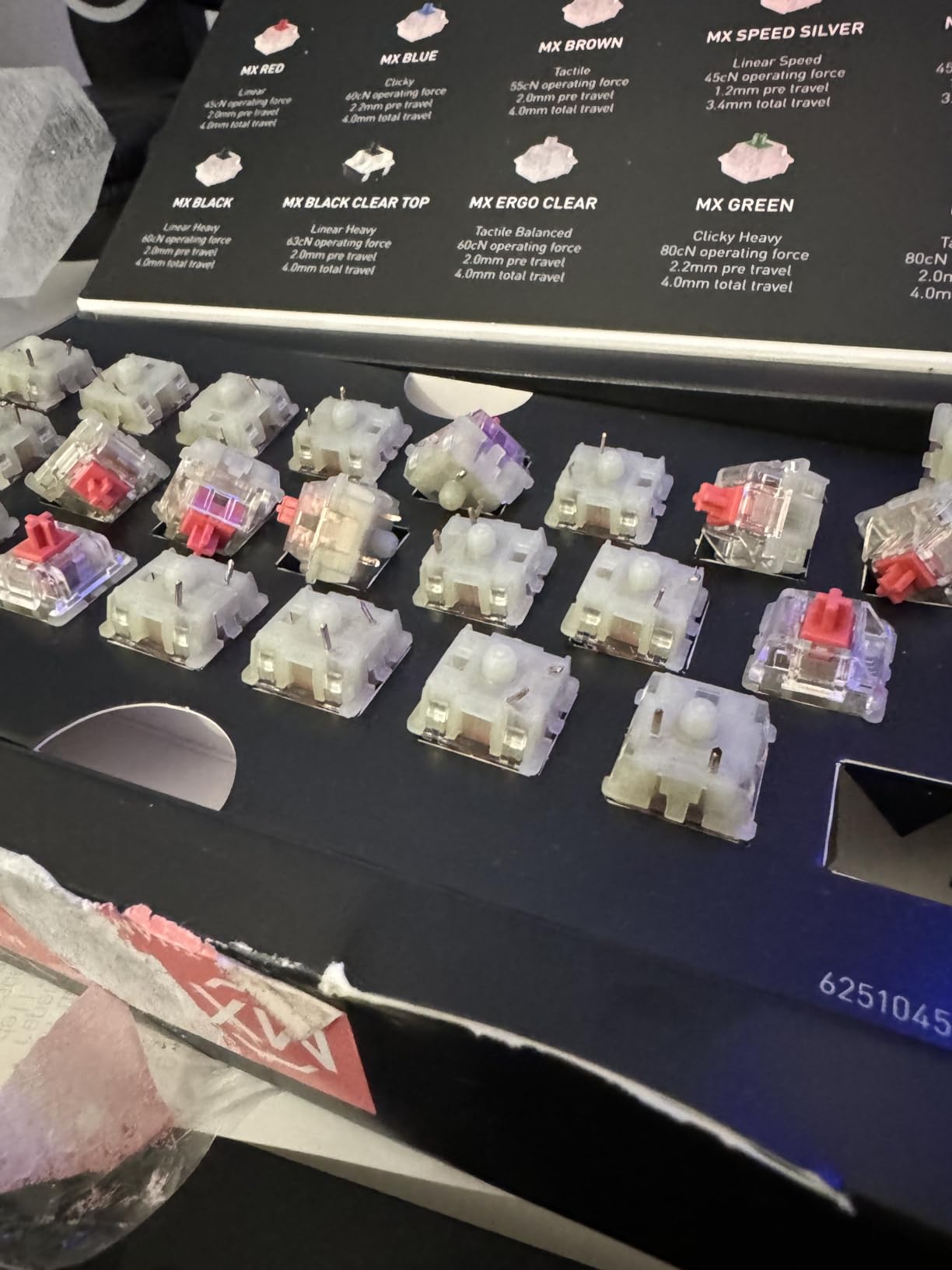 CHERRY XTRFY MX RGB Silent Red Switch Meccanici 23 Pezzi Lineari