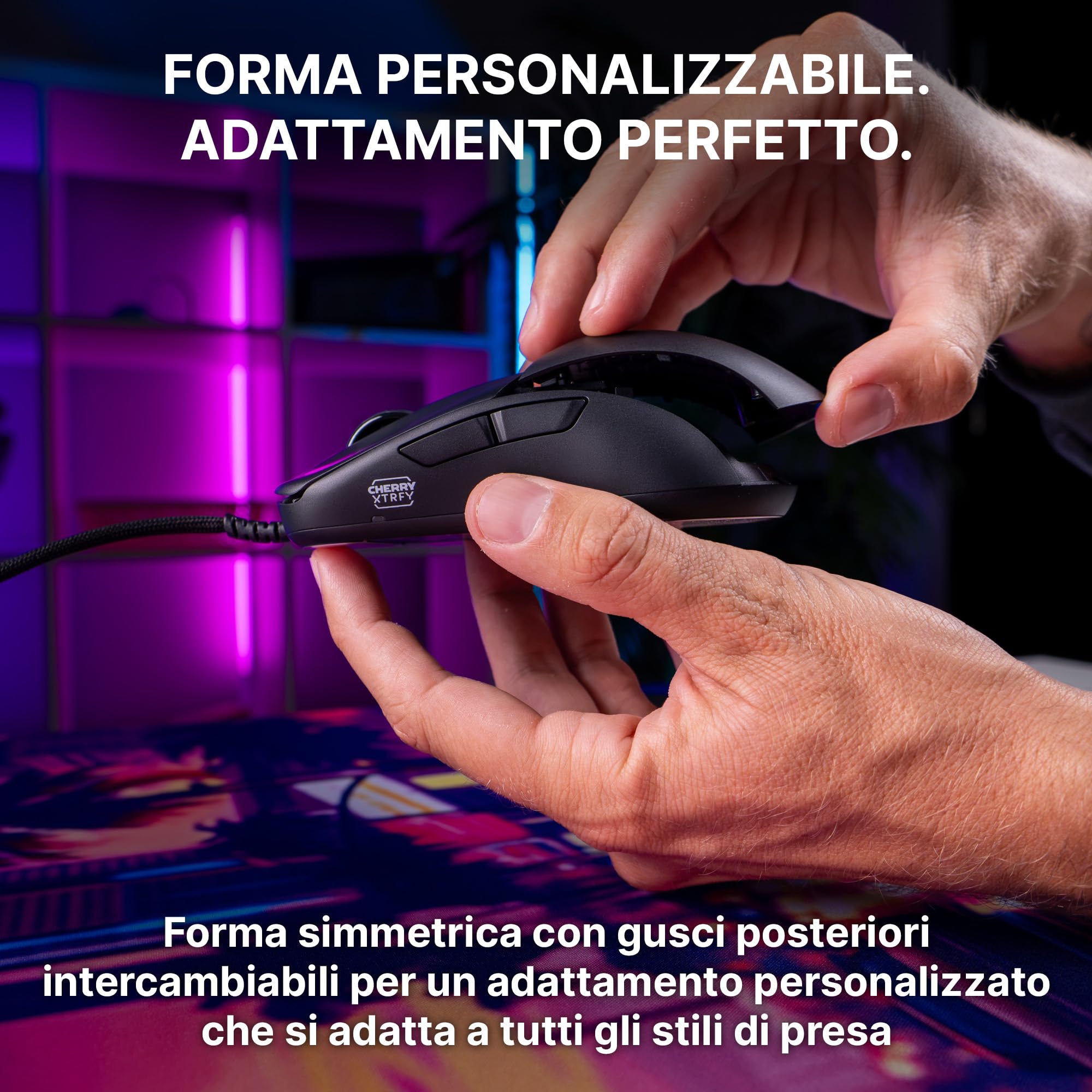 CHERRY XTRFY M42V2 Mouse gaming con filo nero 45 g USB-A
