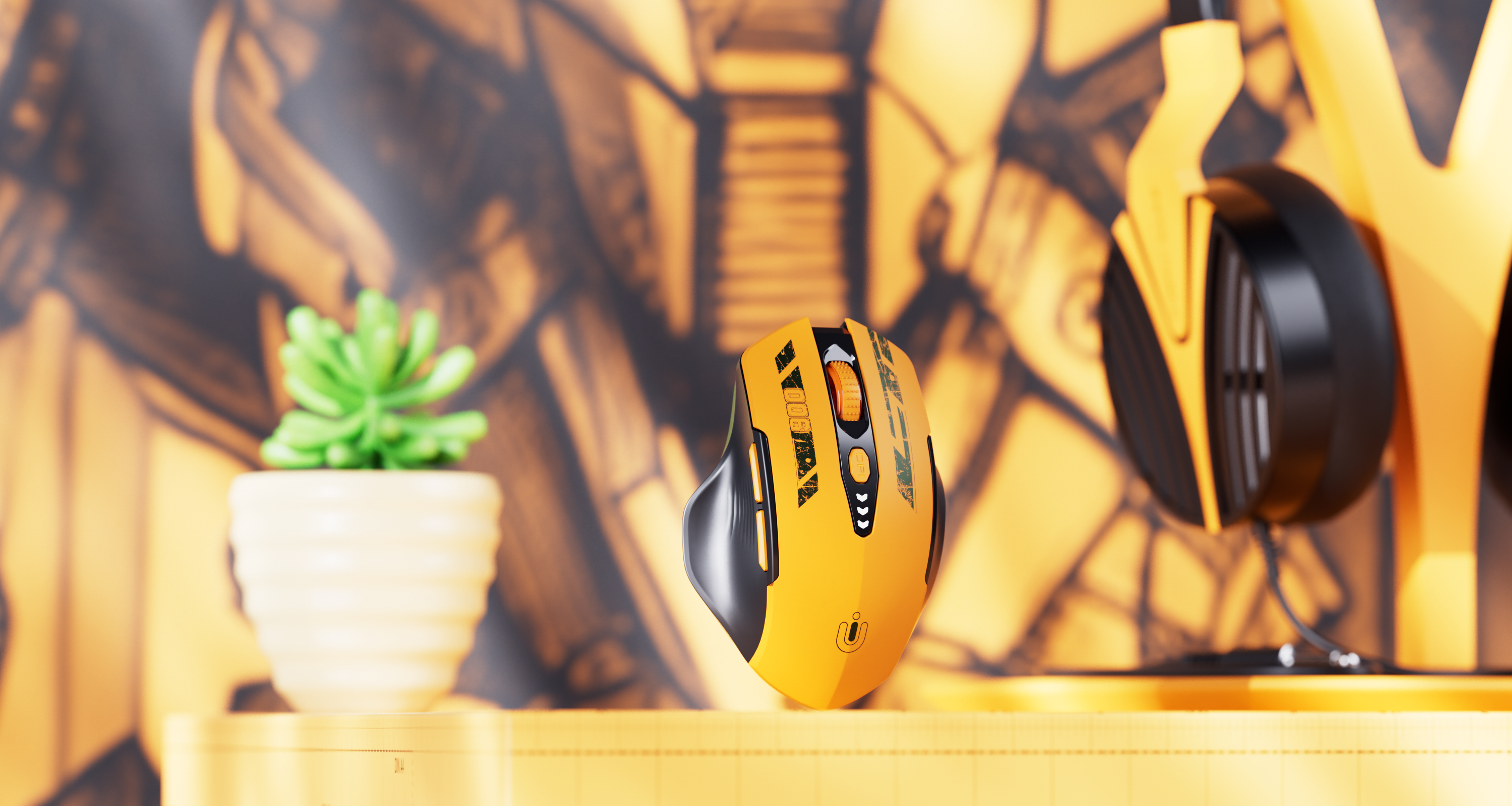 Uineer 2.4G Mouse Wireless Ricaricabile 4000 DPI