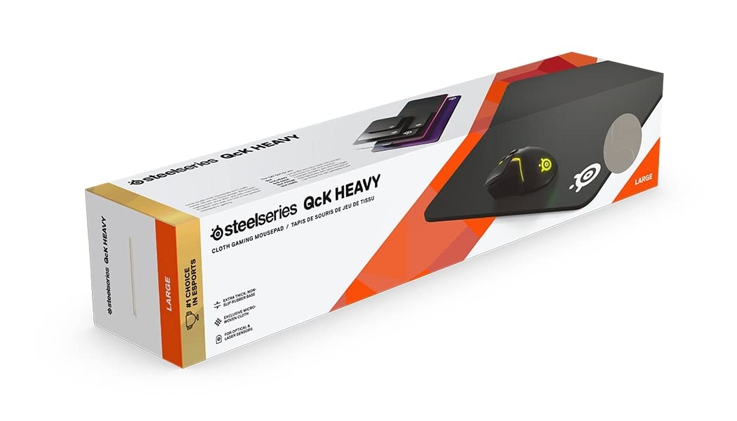 SteelSeries QcK Heavy tappetino mouse nero spesso 6 mm