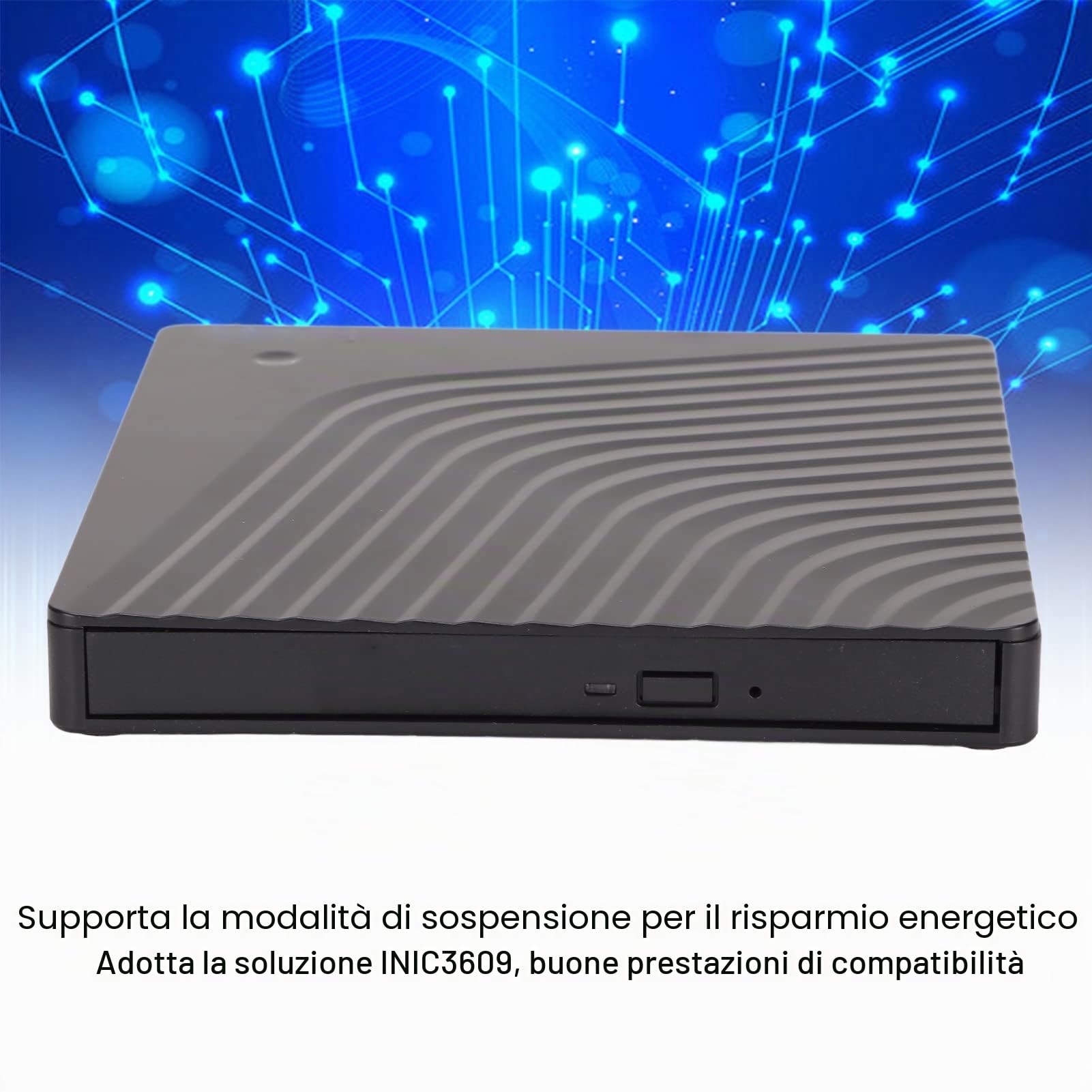 GOWENIC Custodia Lettore DVD USB 3.0 Esterna SATA 12,7mm PC