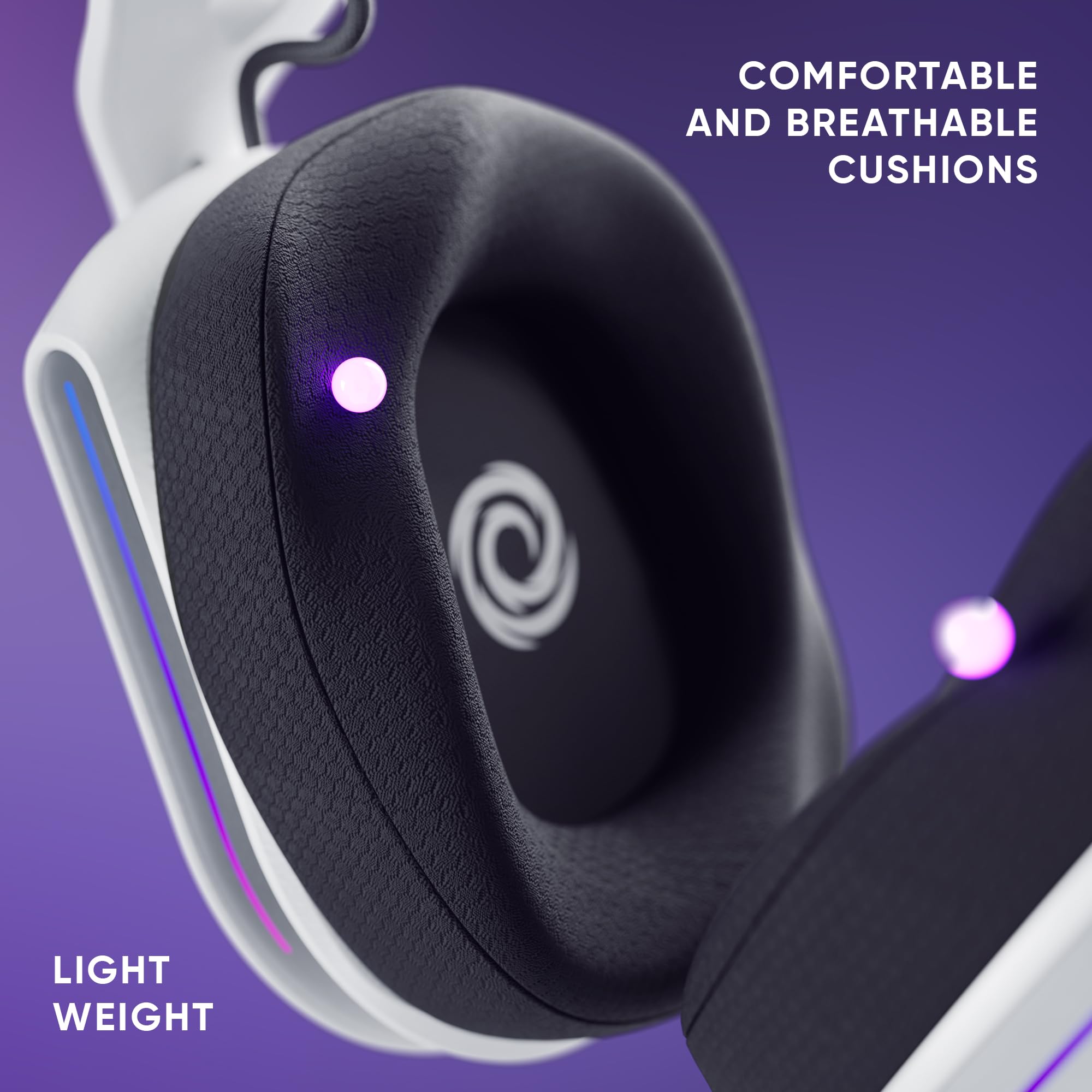Oniverse Polaris cuffie gaming wireless bianco celeste 7.1