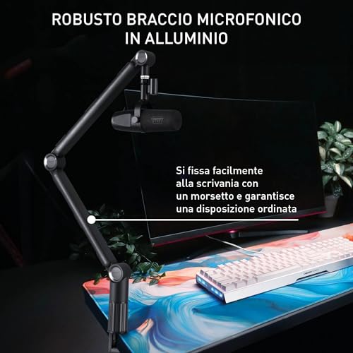 CHERRY XTRFY Ngale Boom Arm Asta Microfono Nero Alluminio