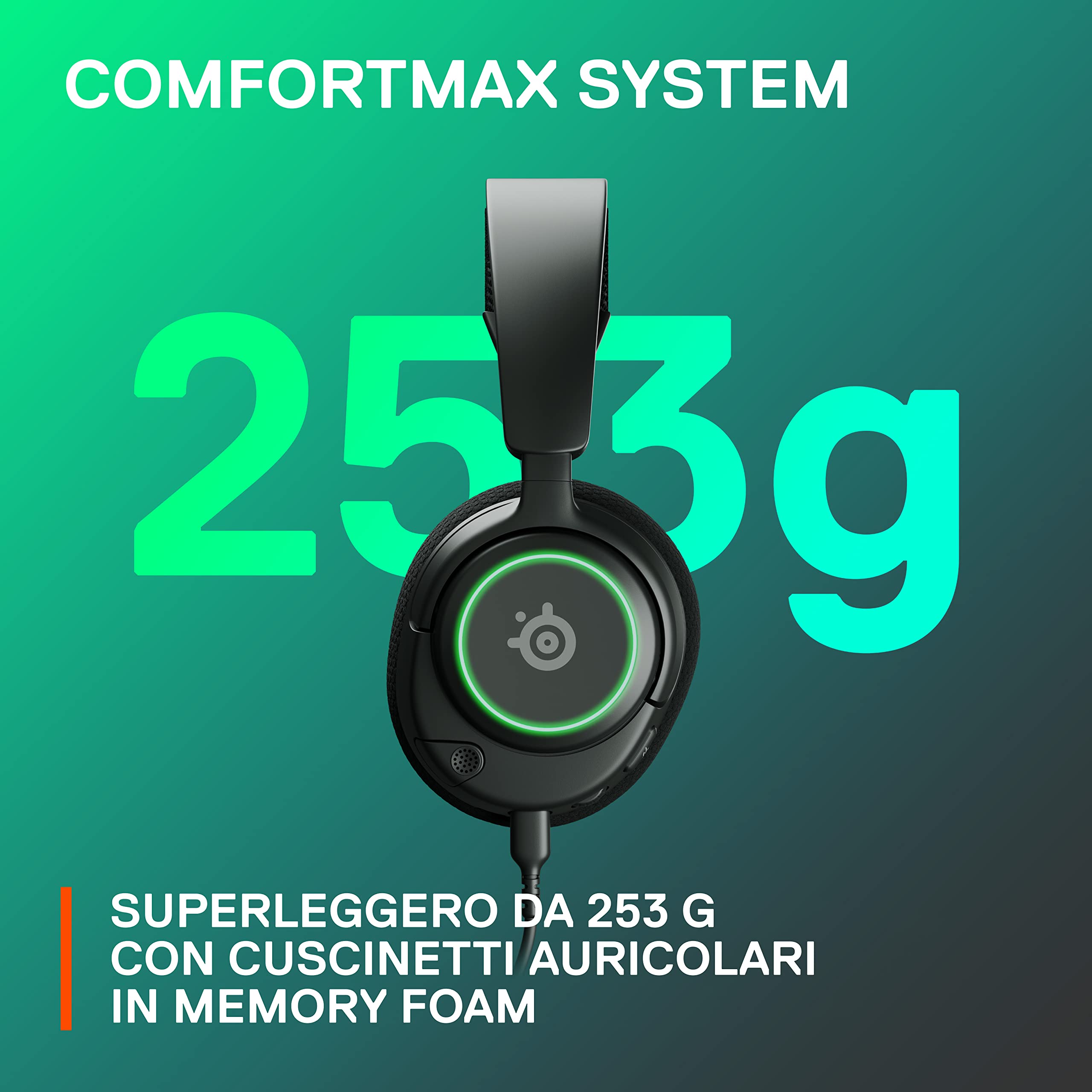 SteelSeries Arctis Nova 3 Cuffie Gaming RGB PC PS5 Switch