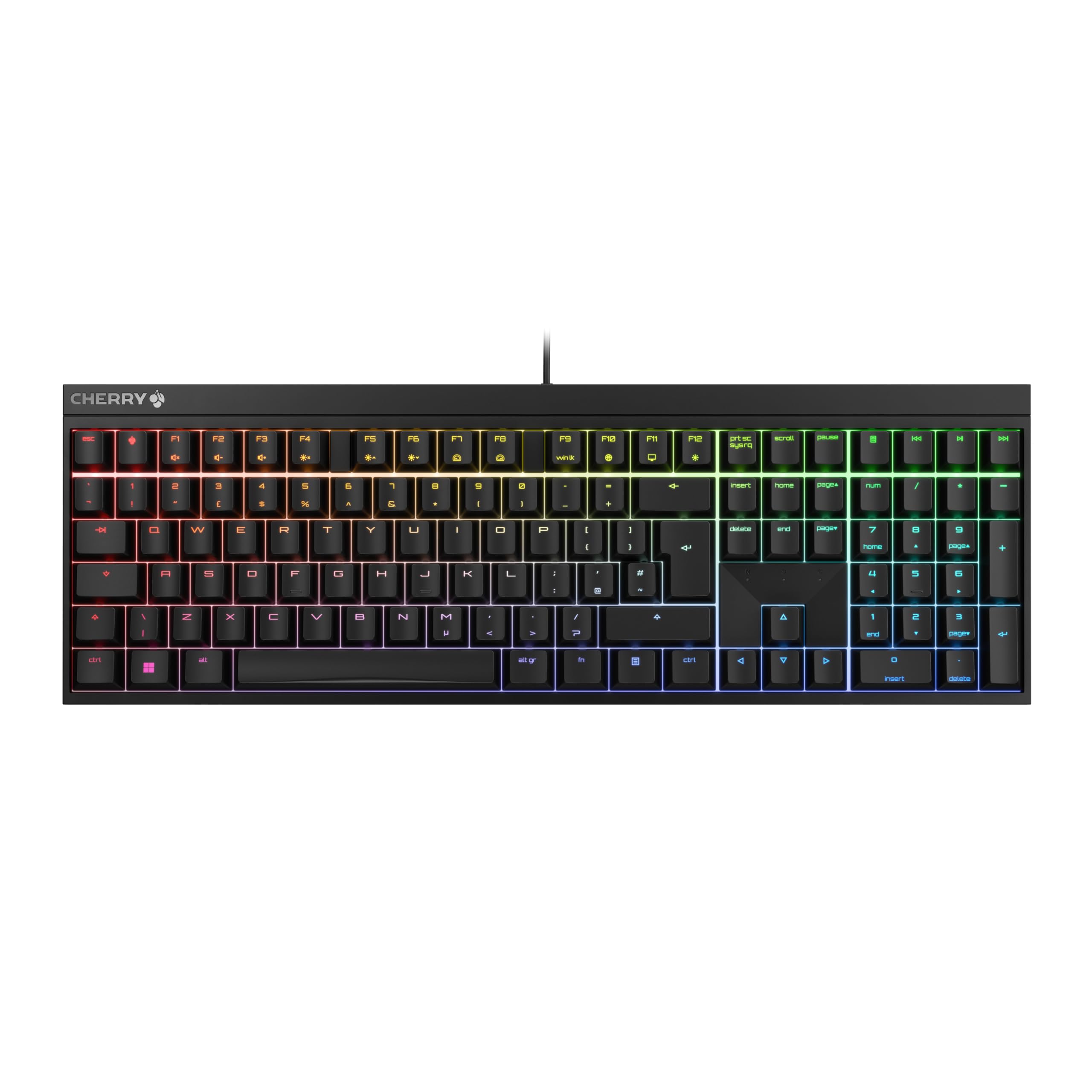 CHERRY MX 2.0S Tastiera Gaming Meccanica RGB MX Red UK Nero