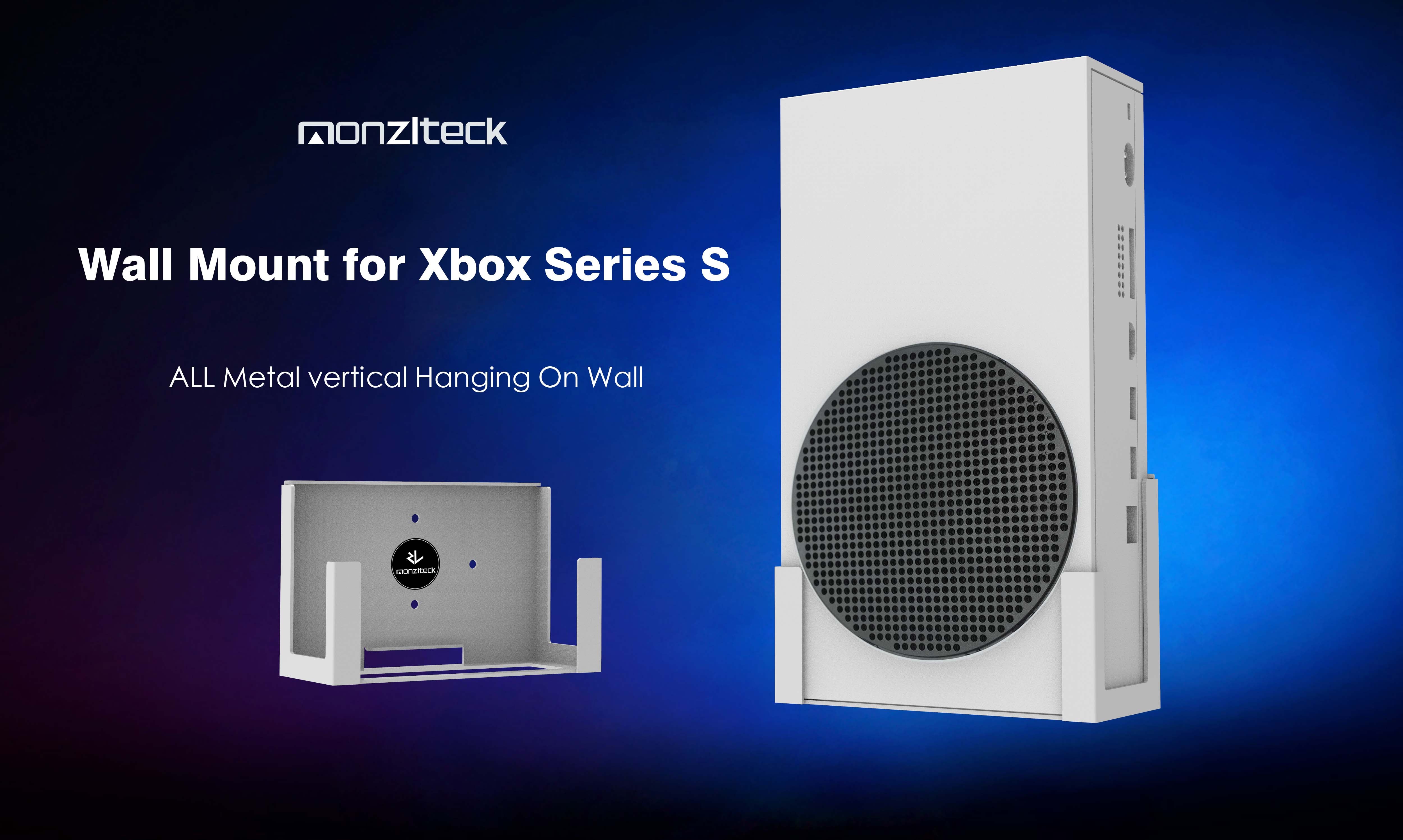Monzlteck XBOX Mount Supporto a Muro Xbox Series S Metallo