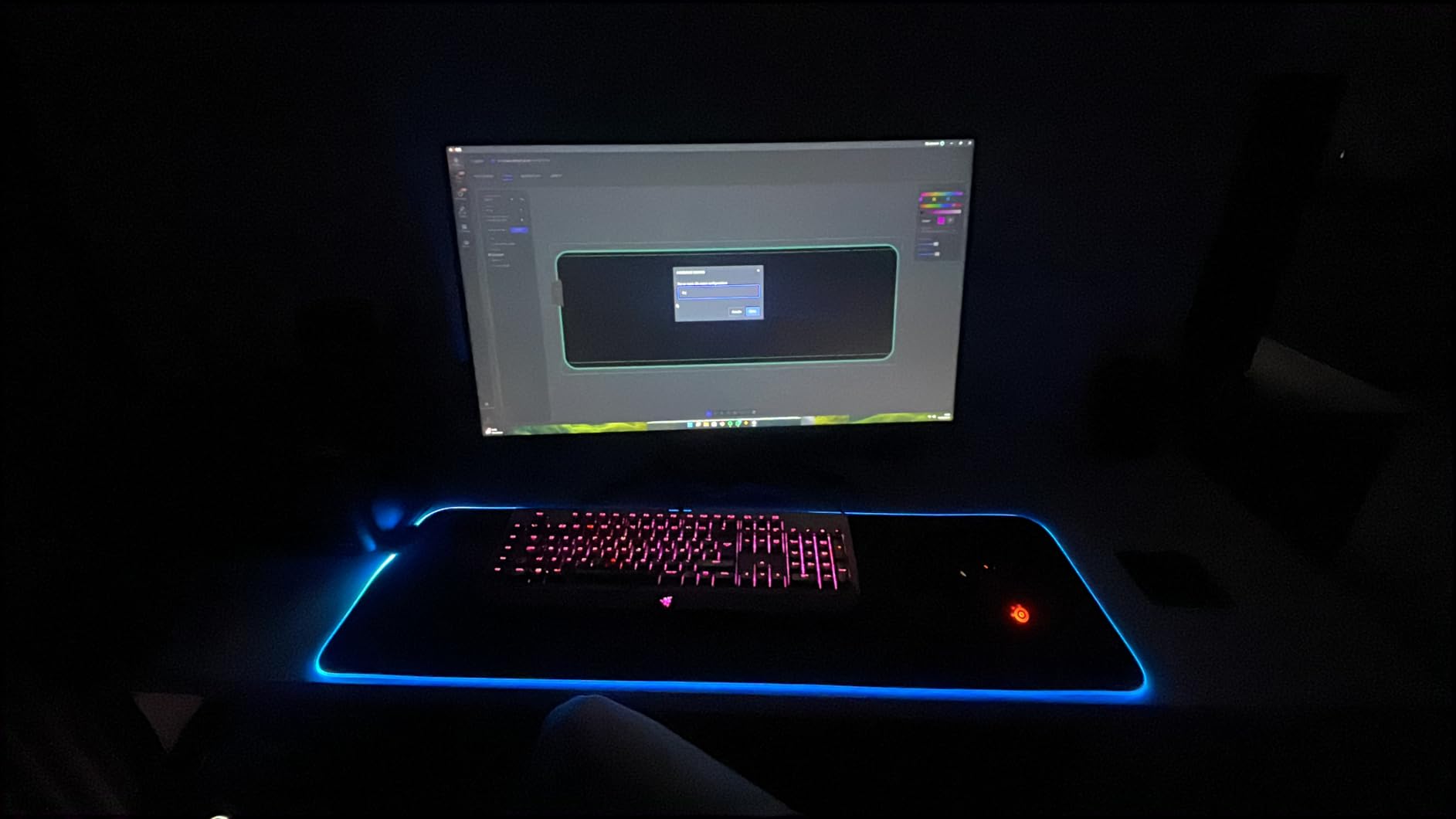 SteelSeries QcK Prism Cloth tappetino gaming RGB XL 900x300