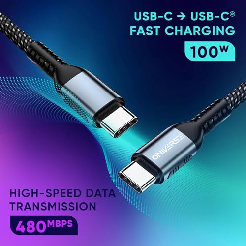 Oniverse cavo USB-C 100W intrecciato 2 metri ricarica rapida