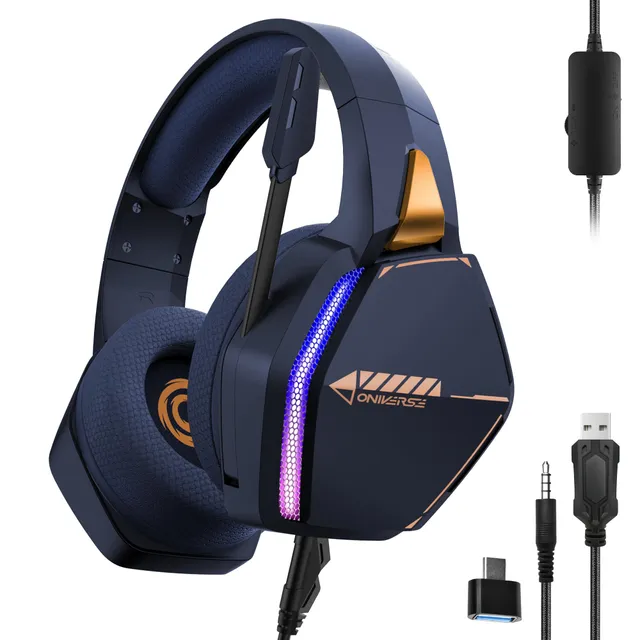 Oniverse Nebula Cuffie Gaming 50mm Jack Blu Abyss con Microfono