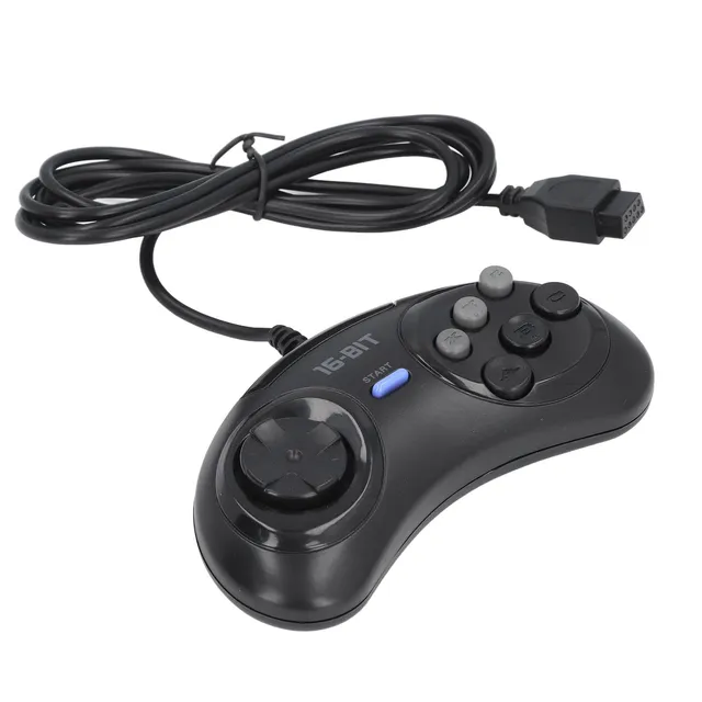 GOWENIC Controller Cablato 16 Bit Sega Genesis 9 Pin Nero