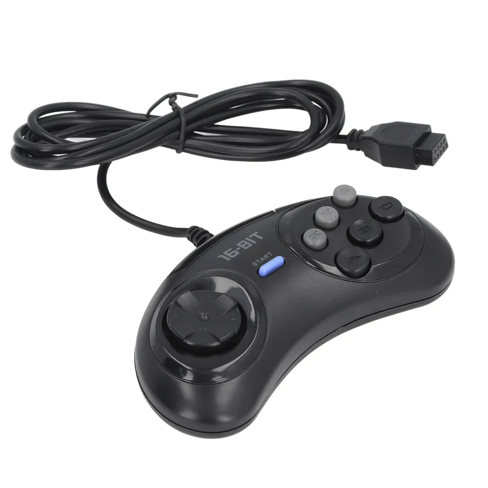 GOWENIC Controller Cablato 16 Bit Sega Genesis 9 Pin Nero