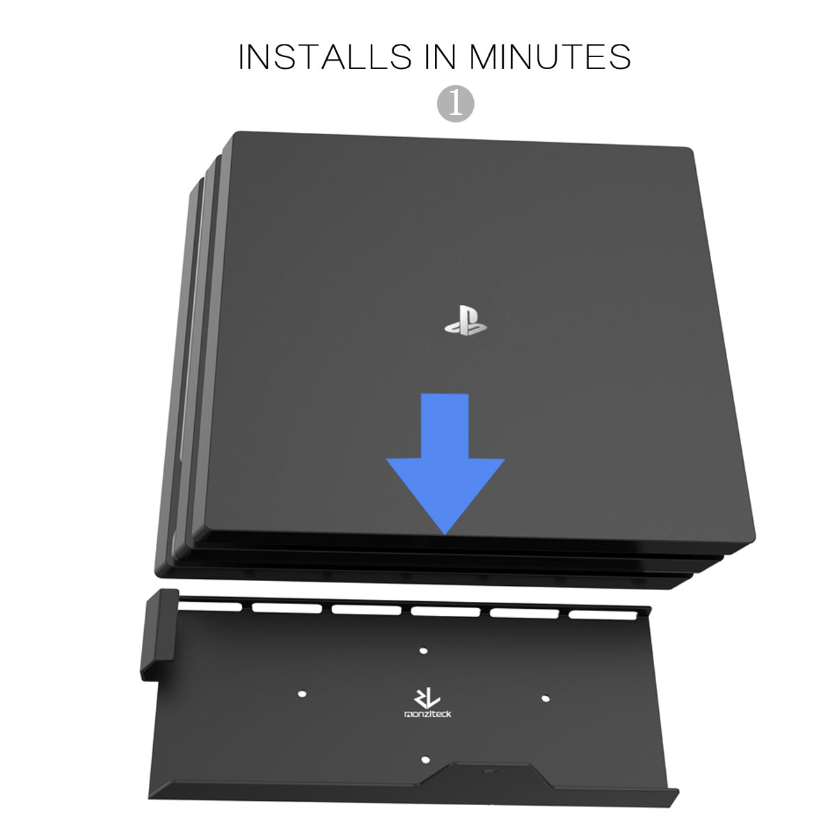 Monzlteck PS5/PS4 Mount supporto parete PS4 Pro metallo