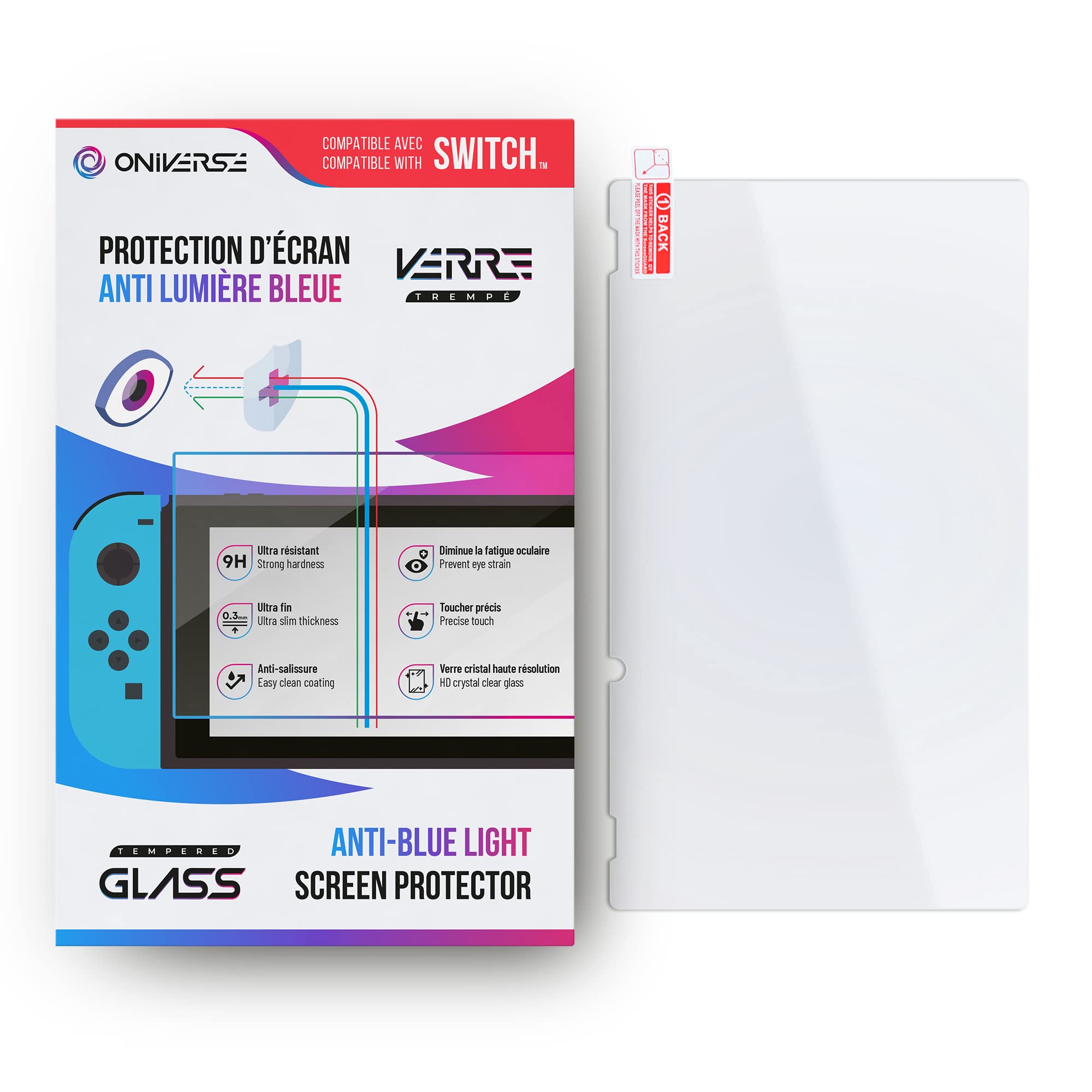 Oniverse Pellicola Vetro Temperato Nintendo Switch 9H