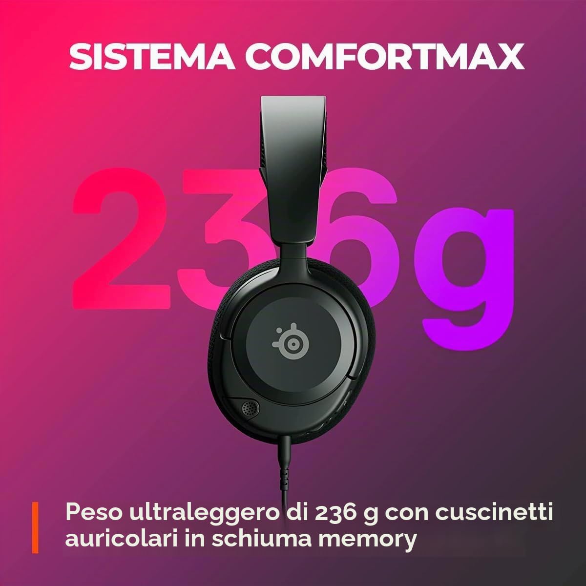 SteelSeries Arctis Nova 1 Cuffie Gaming Nere PC PS5 Xbox