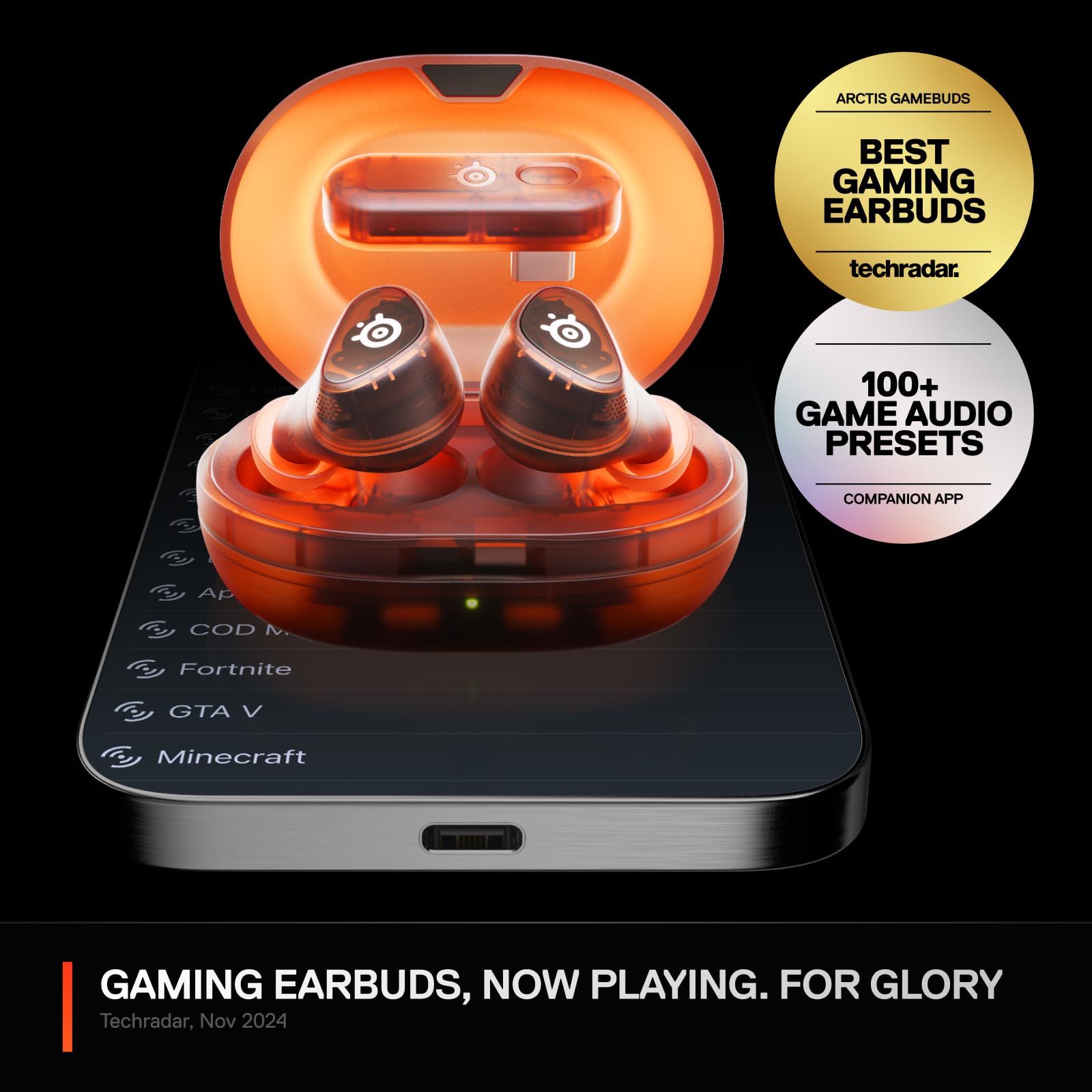 SteelSeries Arctis GameBuds In-Ear Glorange PS5 40H ANC