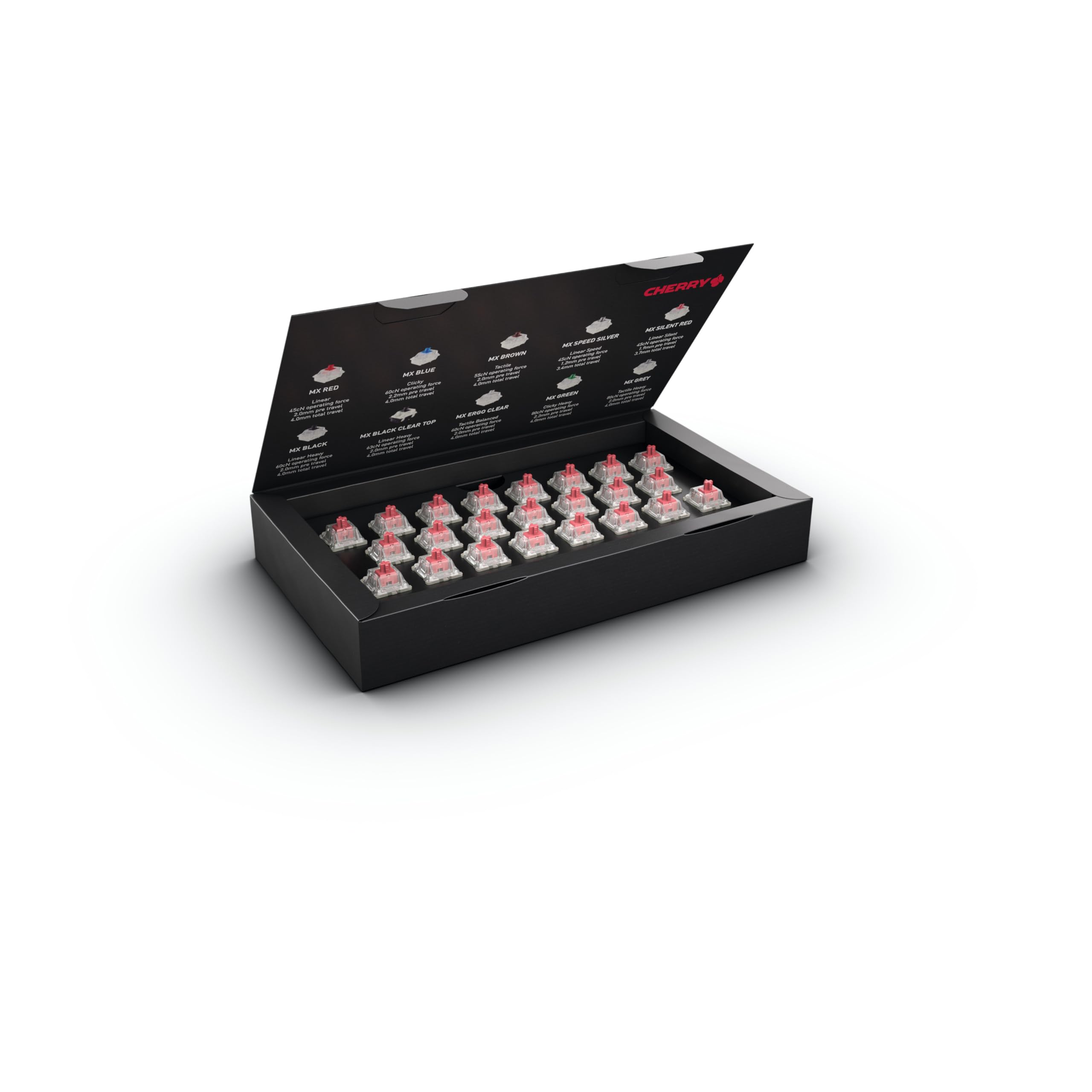 CHERRY XTRFY MX RGB Silent Red Switch Meccanici 23 Pezzi Lineari
