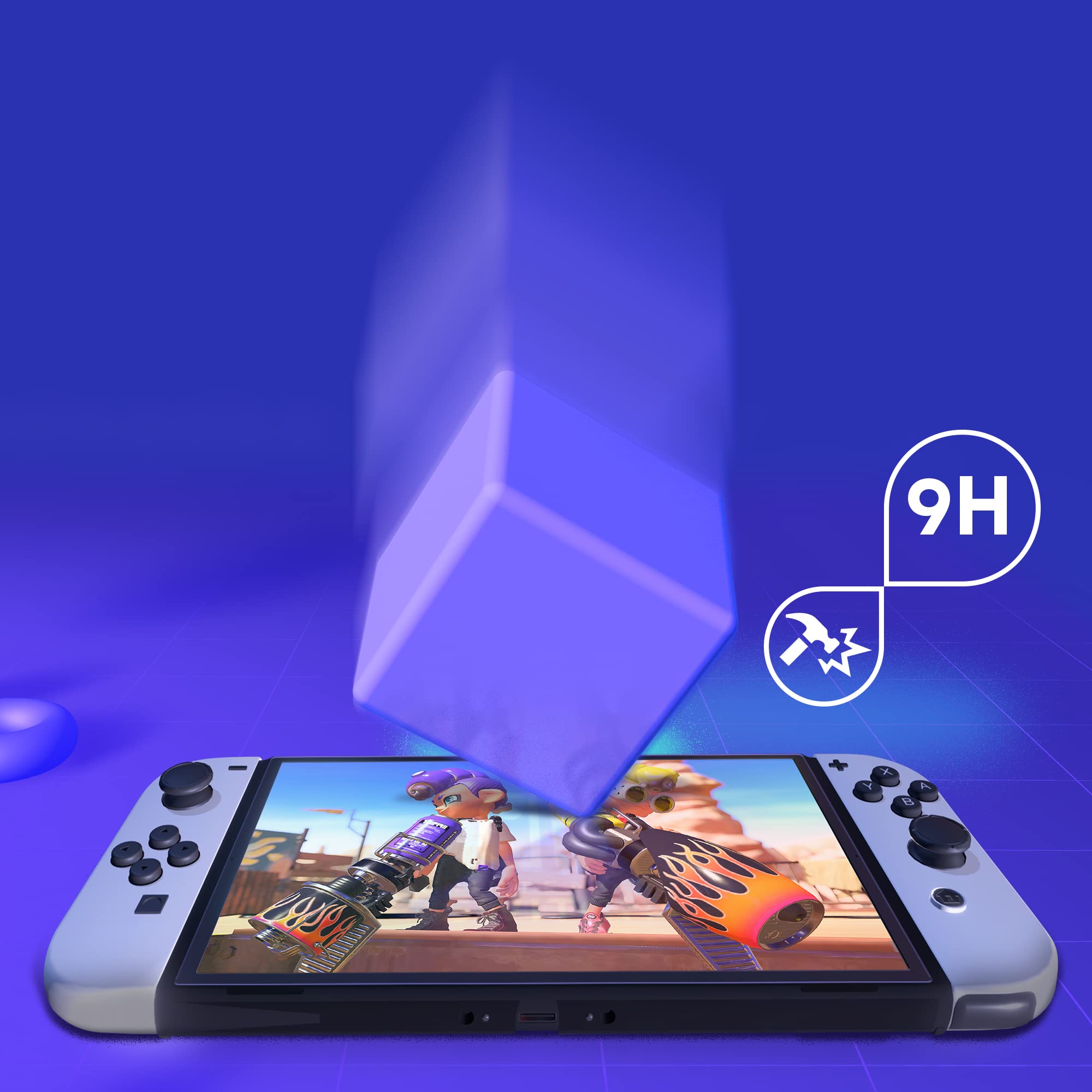 Oniverse Accessories vetro temperato Switch OLED anti luce blu