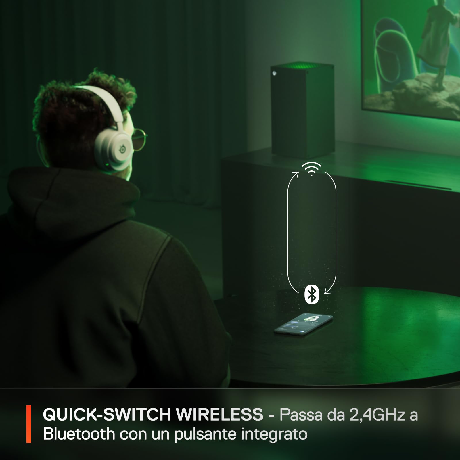 SteelSeries Arctis Nova 5X Cuffie Gaming Wireless Bianche Xbox