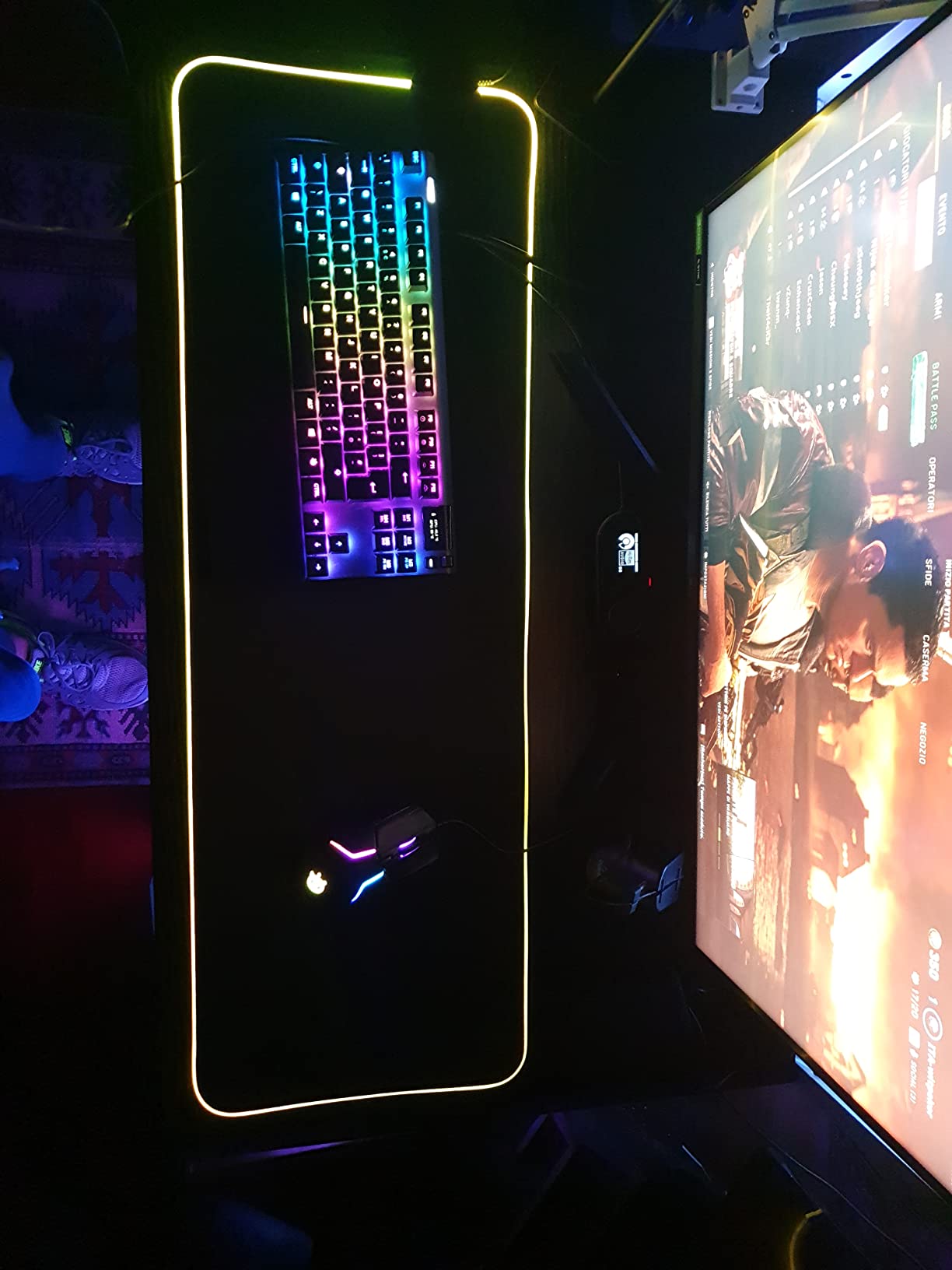 SteelSeries QcK Prism Cloth tappetino gaming RGB XL 900x300