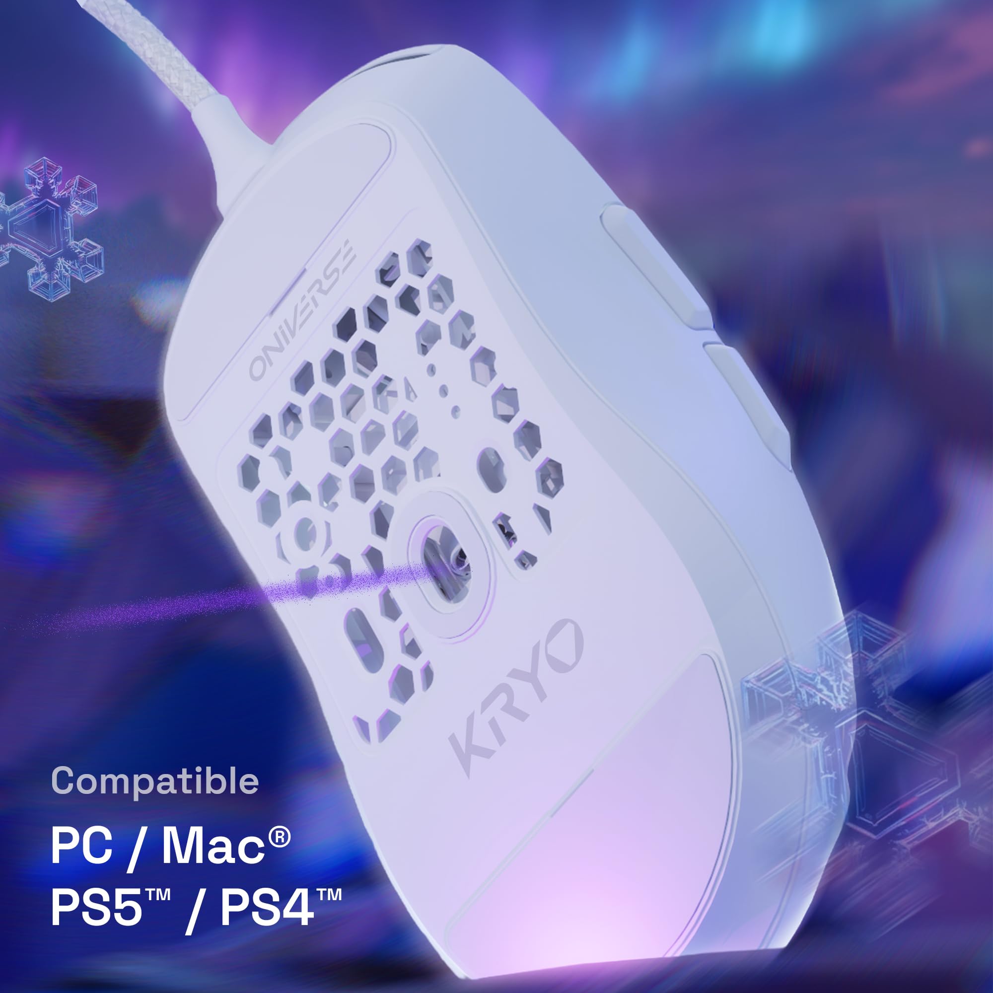 Oniverse Kryo Mouse Gaming Cablato 12800 DPI 52 g