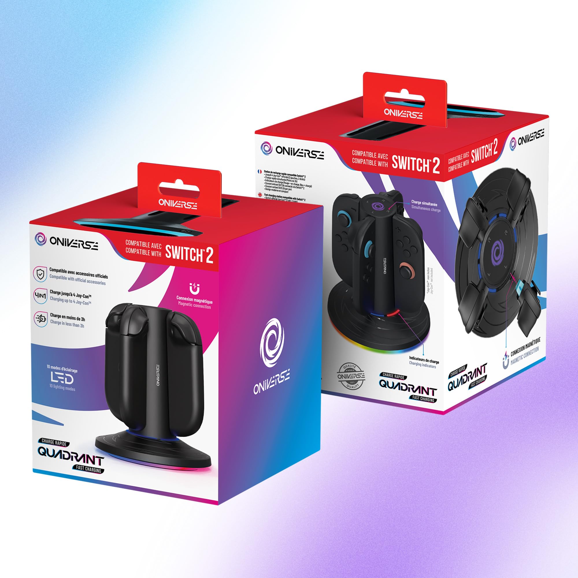 Oniverse Charging Station 4 Joy-Con Switch 2 USB-C LED