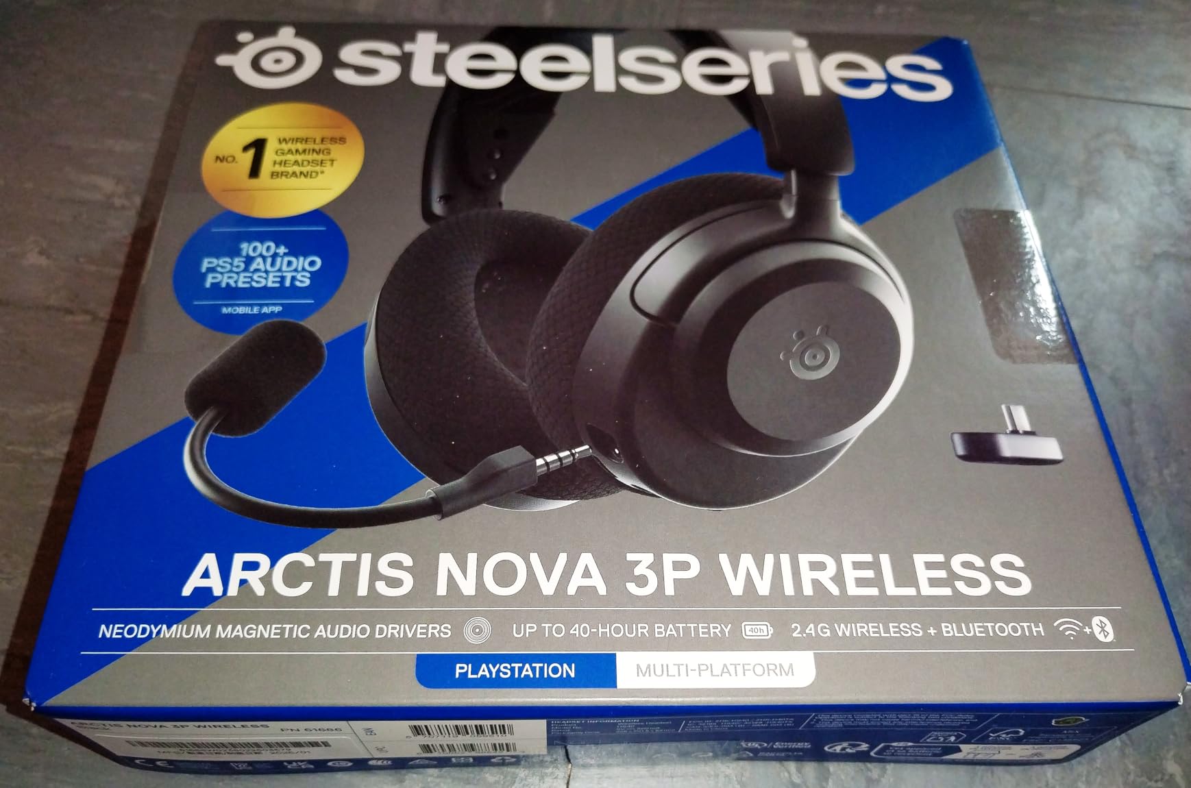SteelSeries Arctis Nova 3P cuffie wireless nero 40h PS5 PC