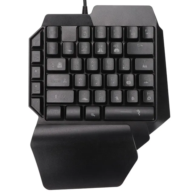 Gowenic Tastiera Gaming una Mano 39 Tasti USB con Poggiapolsi
