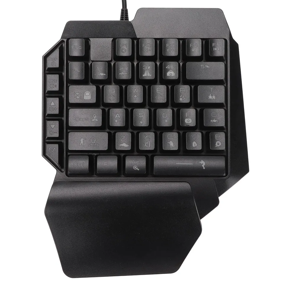 Gowenic Tastiera Gaming una Mano 39 Tasti USB con Poggiapolsi