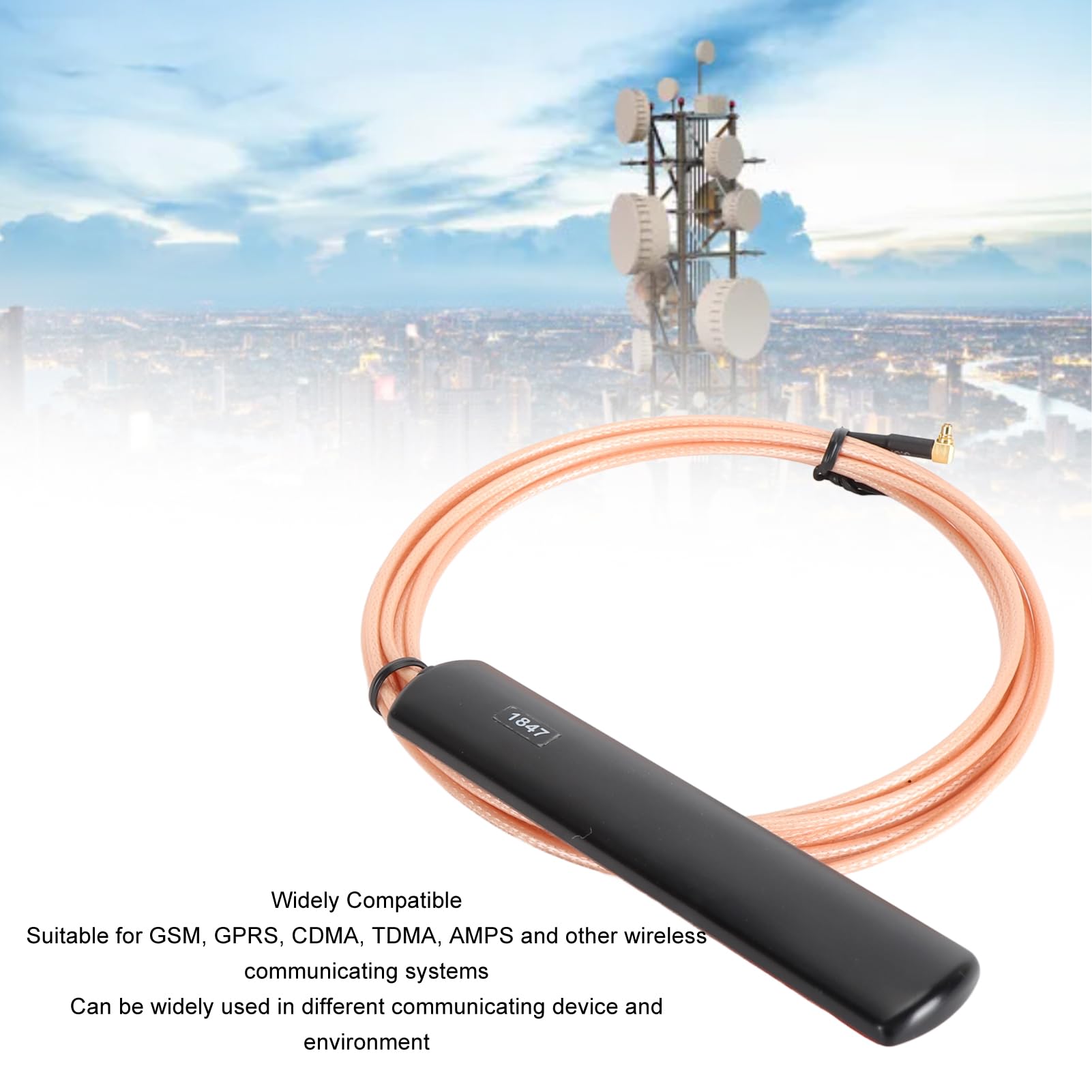 GOWENIC Antenna MMCX Antenna GSM GPRS Cavo 3m ABS