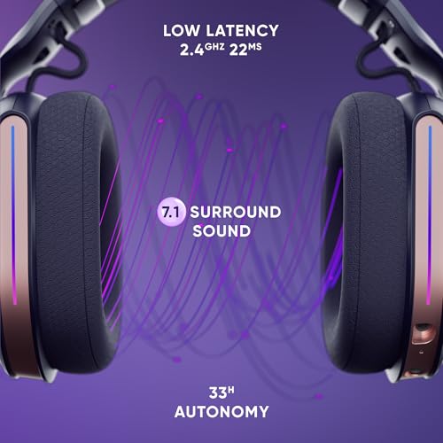 Oniverse Polaris cuffie gaming wireless 7.1 LED 33h