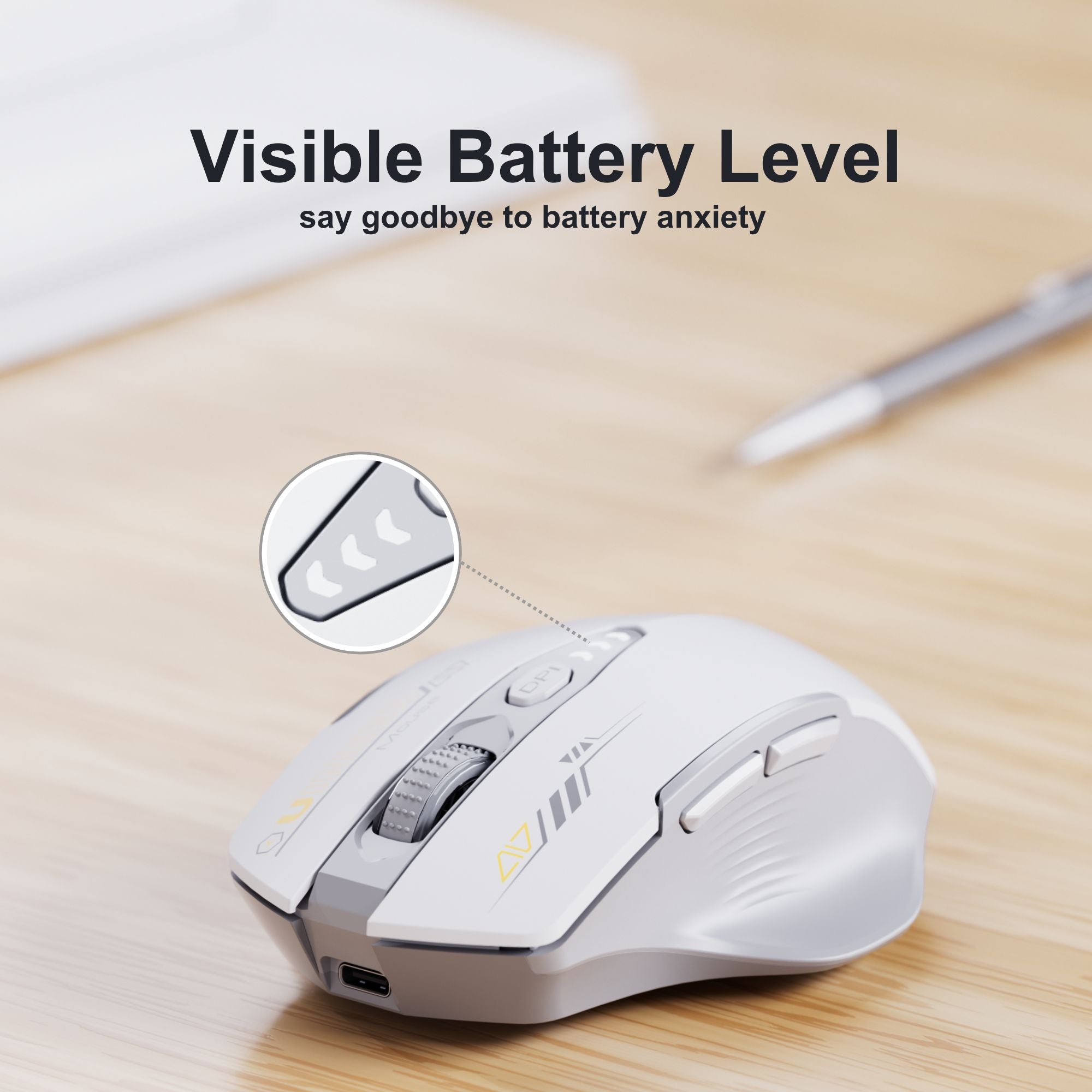 Uineer 2.4G Mouse Wireless Ricaricabile Nero 2400 DPI