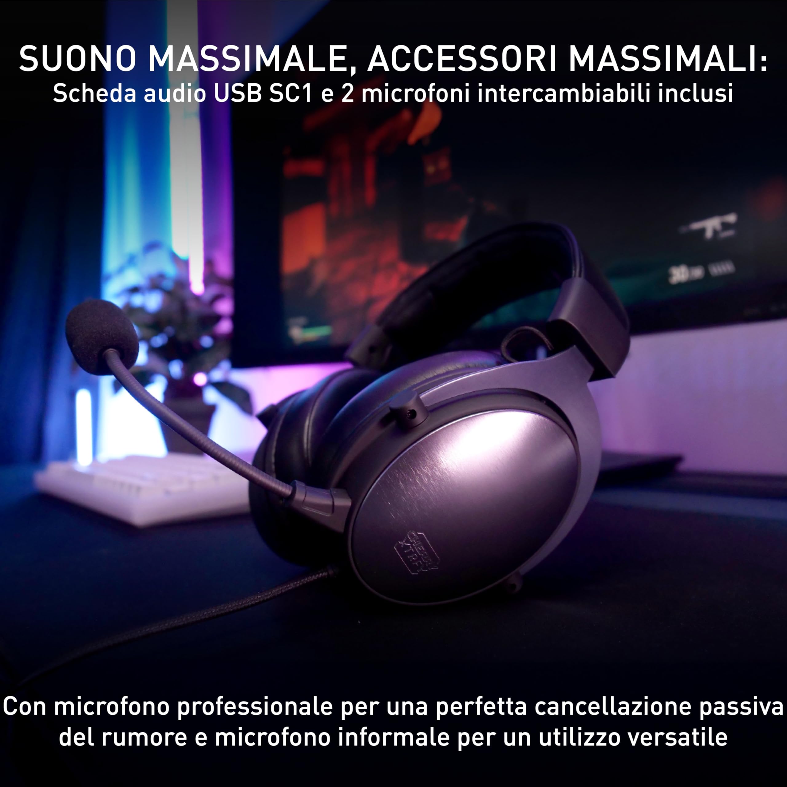 Xtrfy H1 Cuffie Gaming Nere Driver 60 mm con Microfono