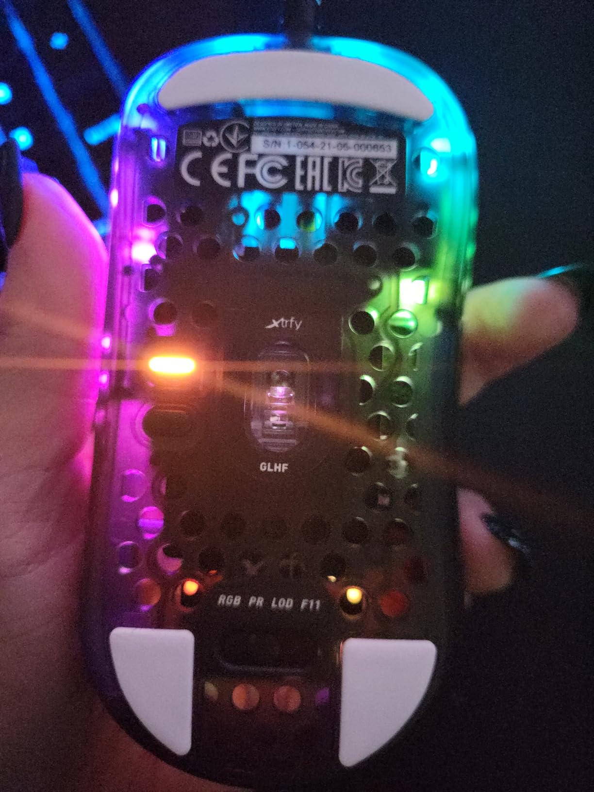 Xtrfy MZ1 Zy Rail mouse gaming con filo Pixart 3389 RGB