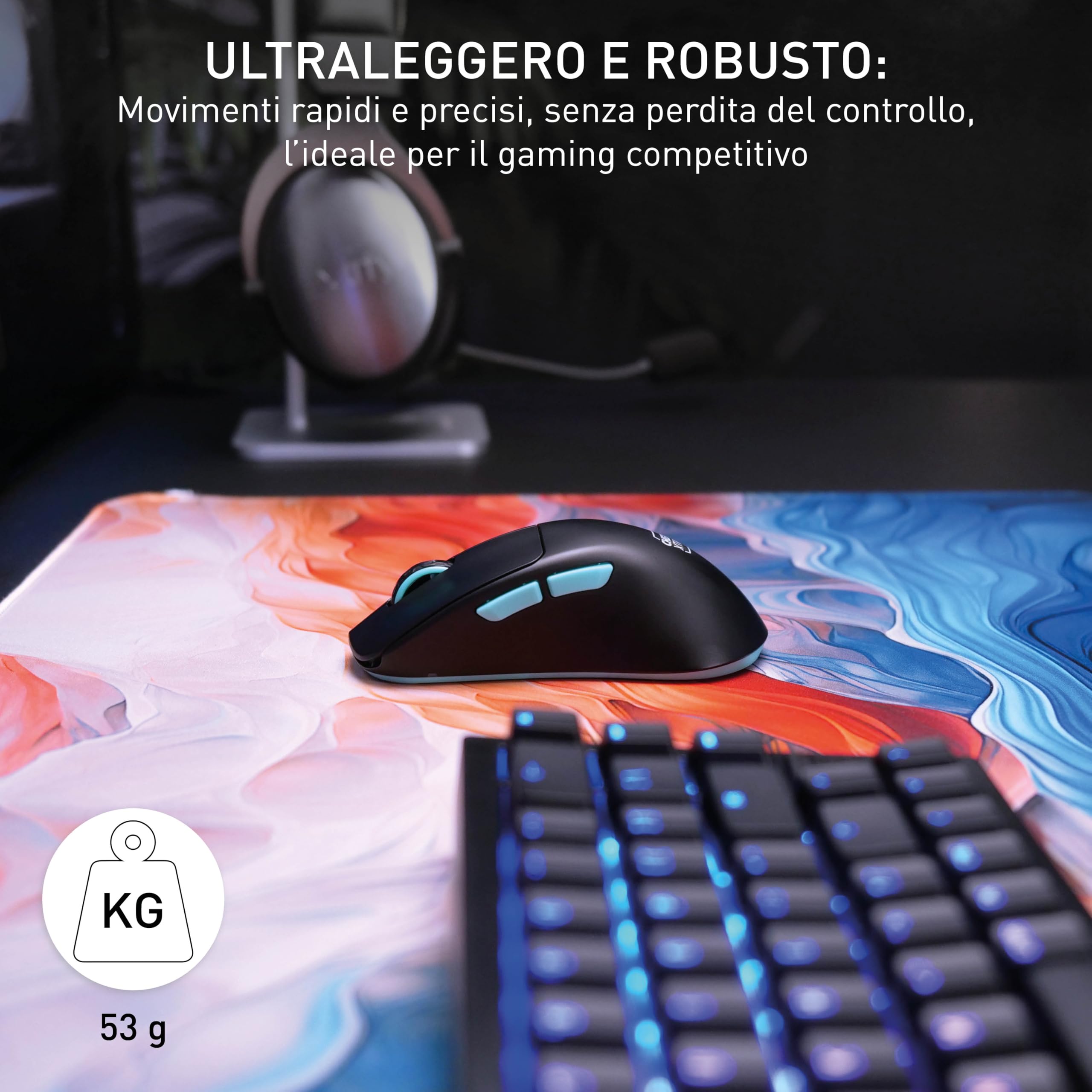 Cherry Xtrfy M64 Wireless mouse gaming nero 53g Pixart 3395
