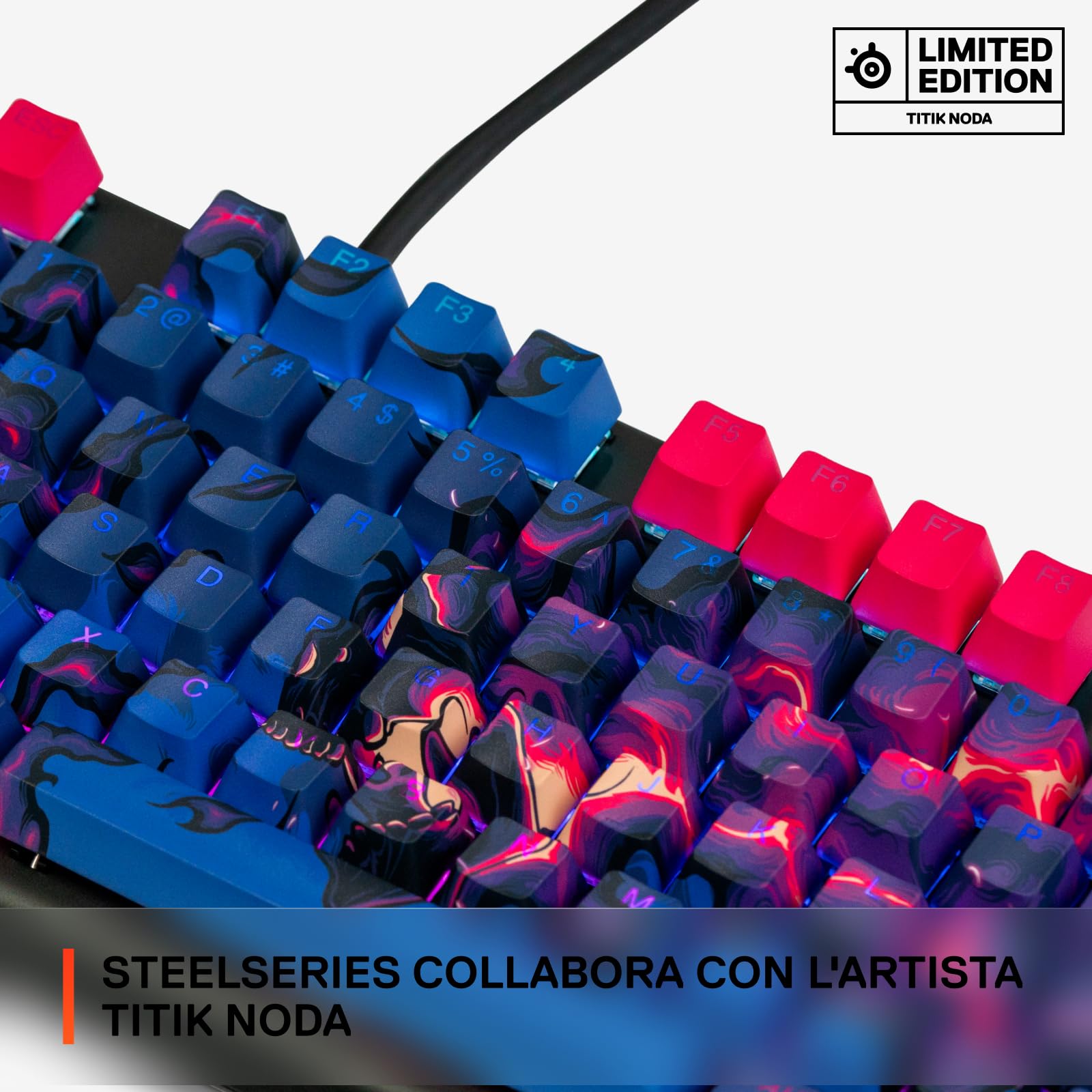 SteelSeries copritasti gaming PBT pudding Titik Noda 104 tasti