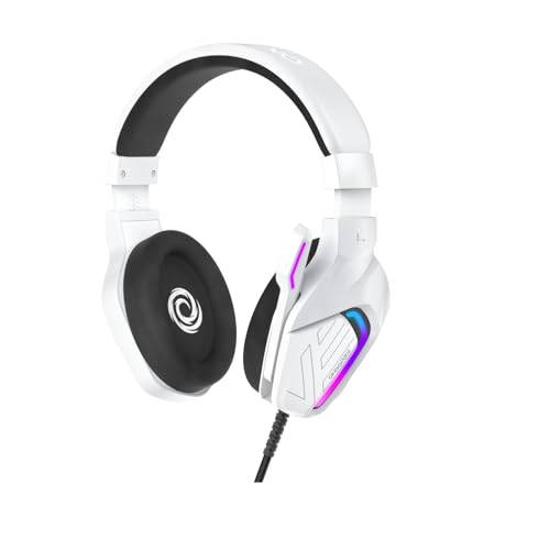 Oniverse Meteor cuffie gaming cablate bianco LED 50 mm