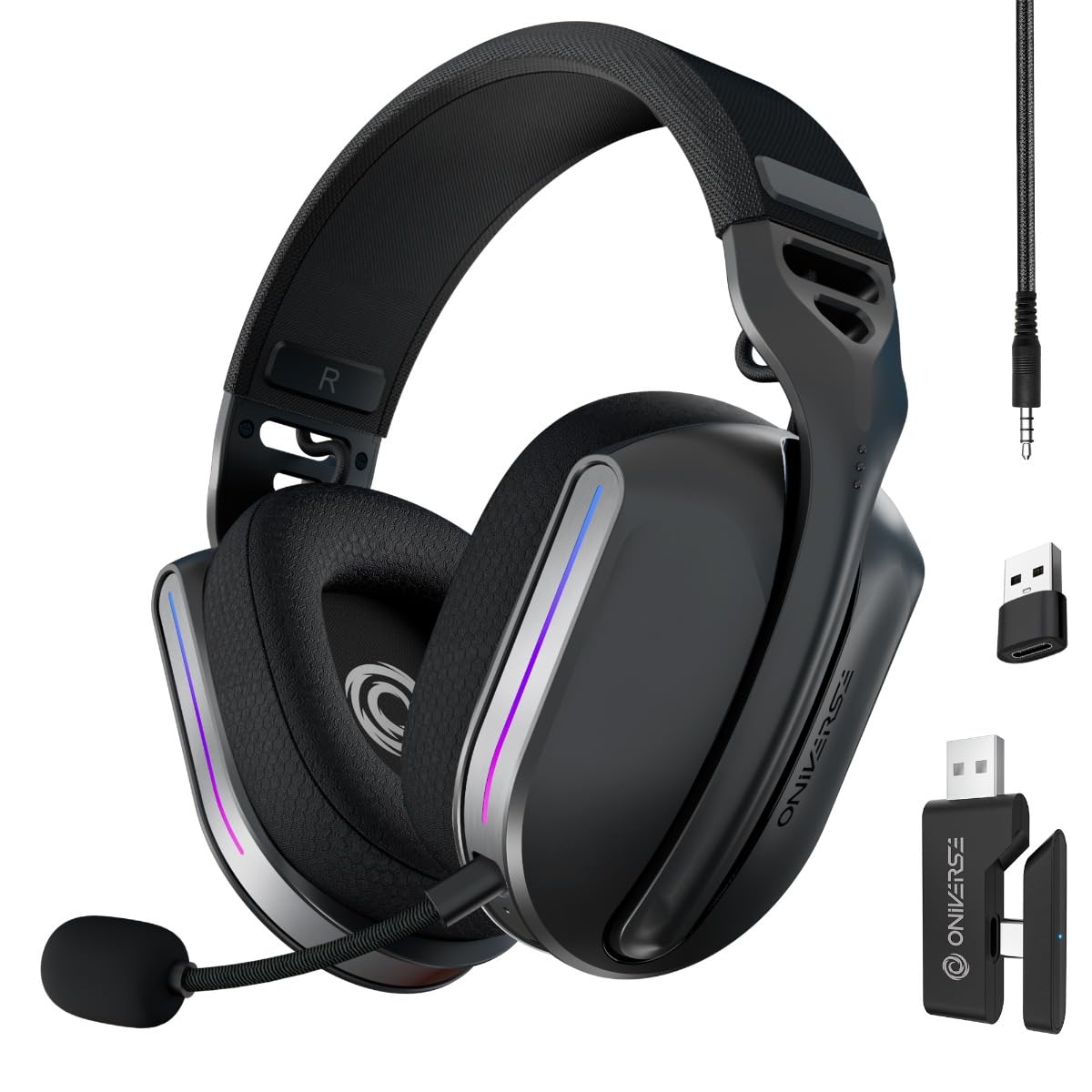 Oniverse Polaris Cuffie Gaming Wireless Eclipse Black 7.1